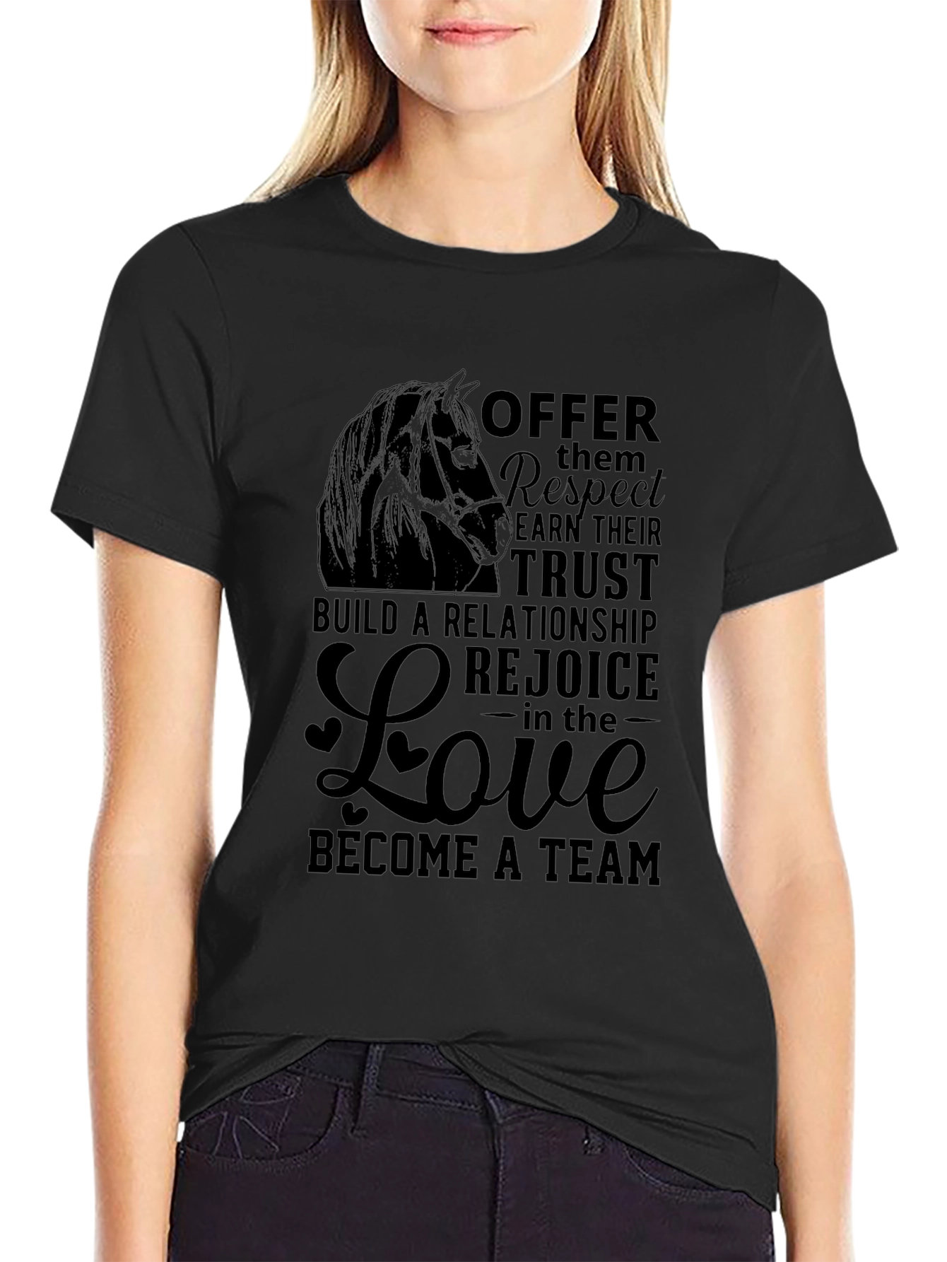 Offer Respect Horse Lover Graphic Tee