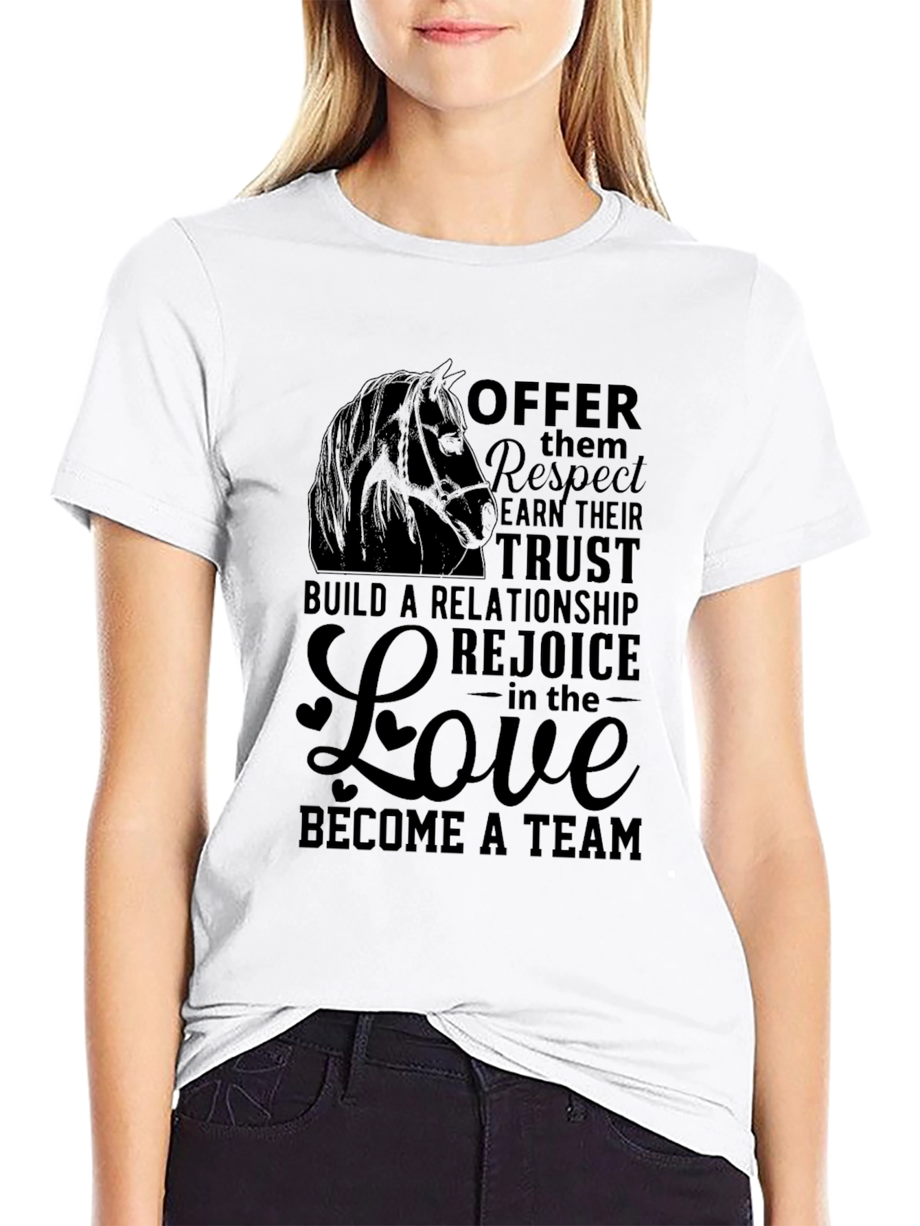 Offer Respect Horse Lover Graphic Tee