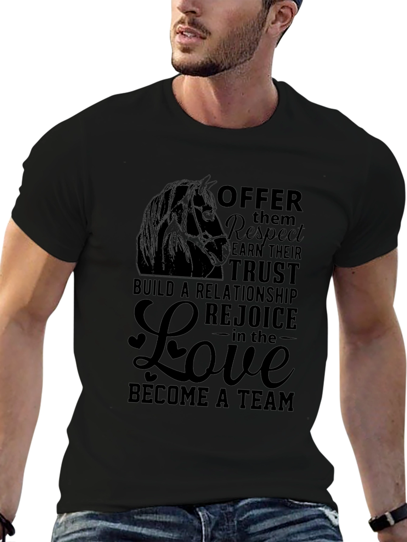 Offer Respect Horse Lover Graphic Tee