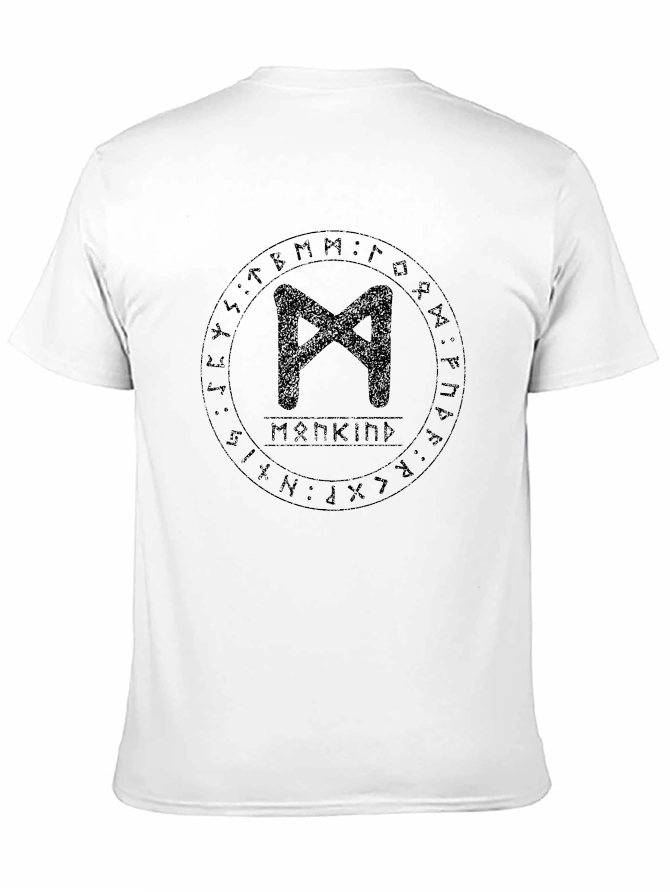 Mankind Rune Symbol Graphic Black T-Shirt