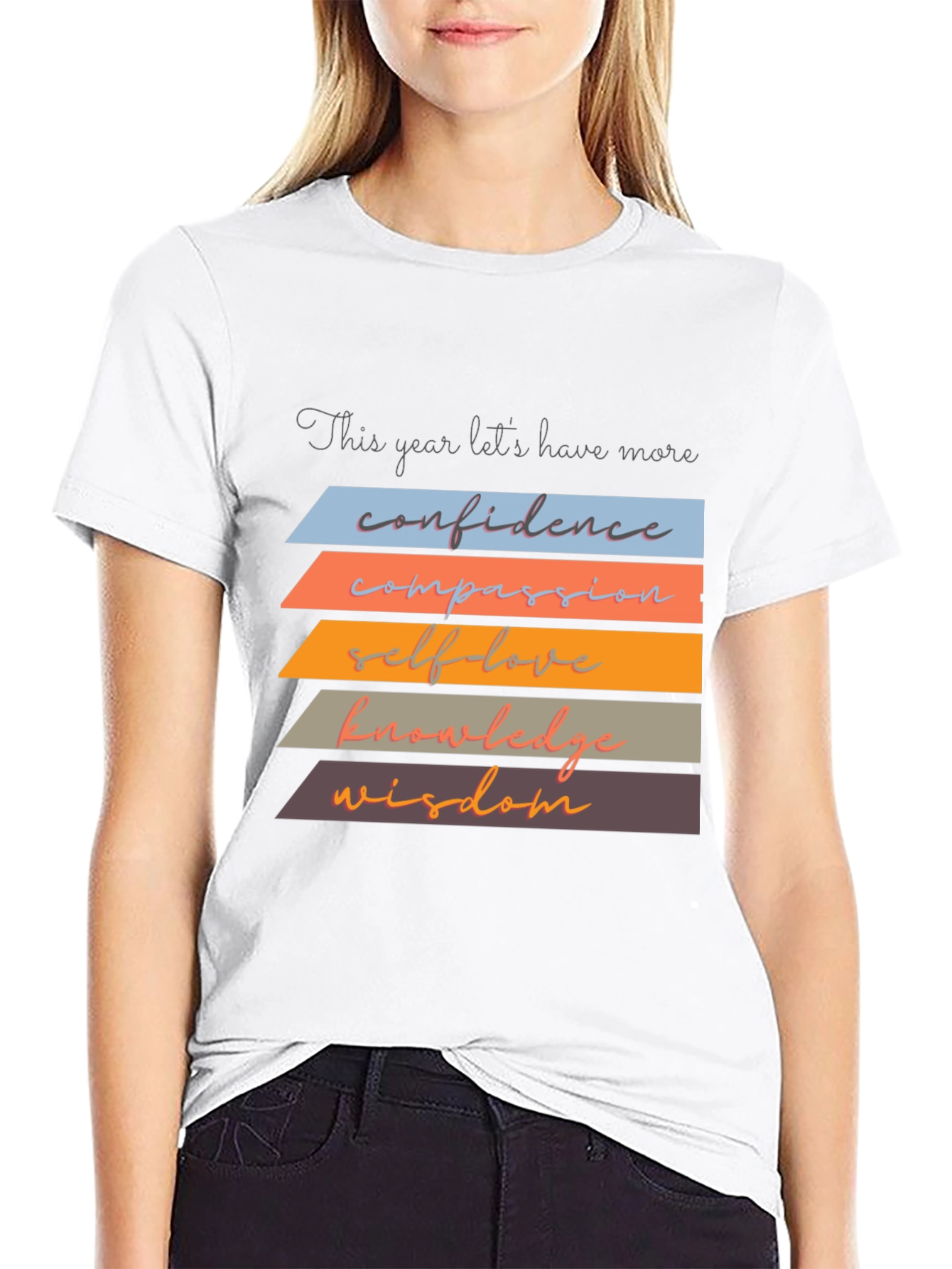 Inspirational T-Shirt: Confidence Compassion Wisdom