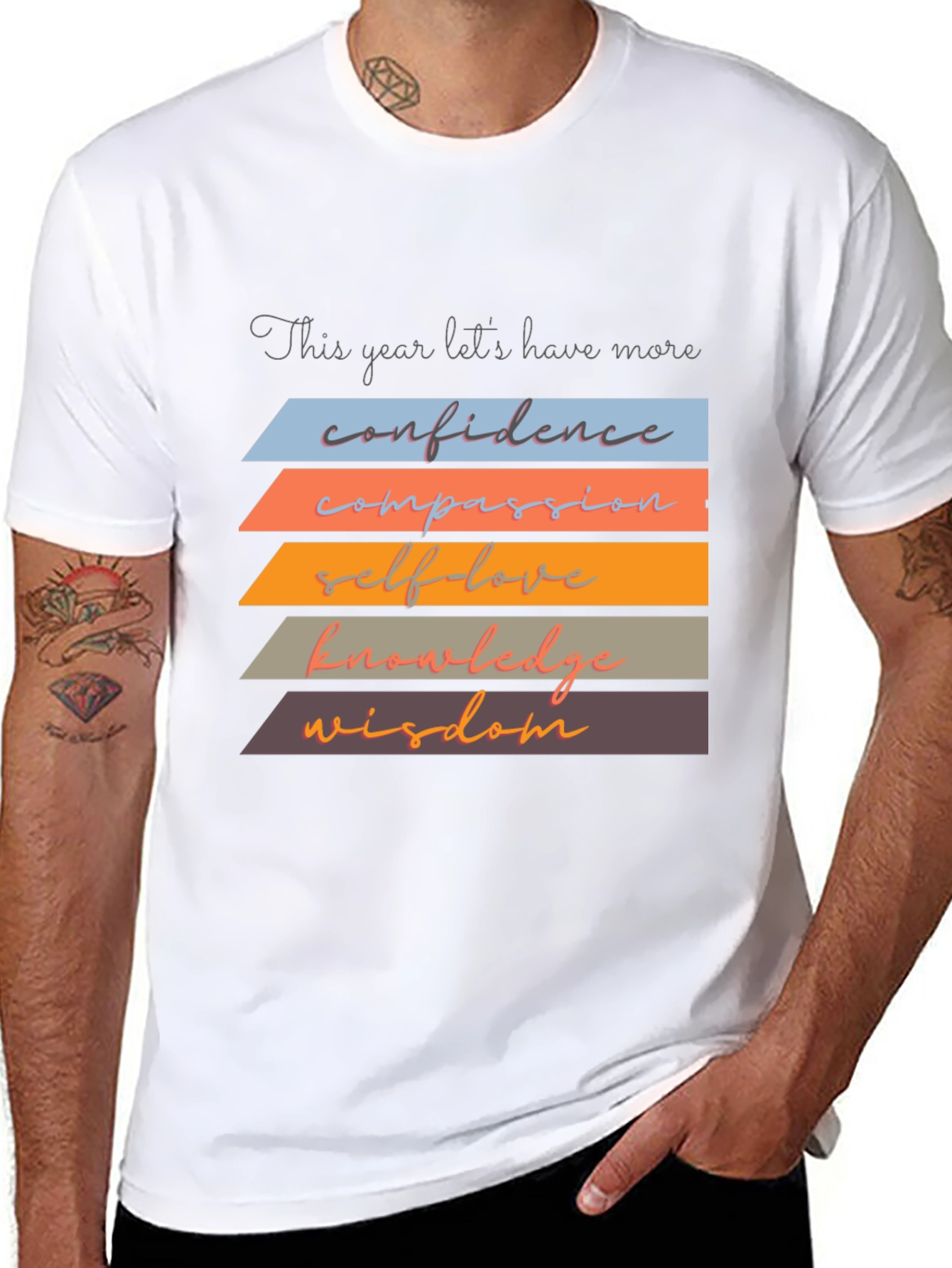 Inspirational T-Shirt: Confidence Compassion Wisdom