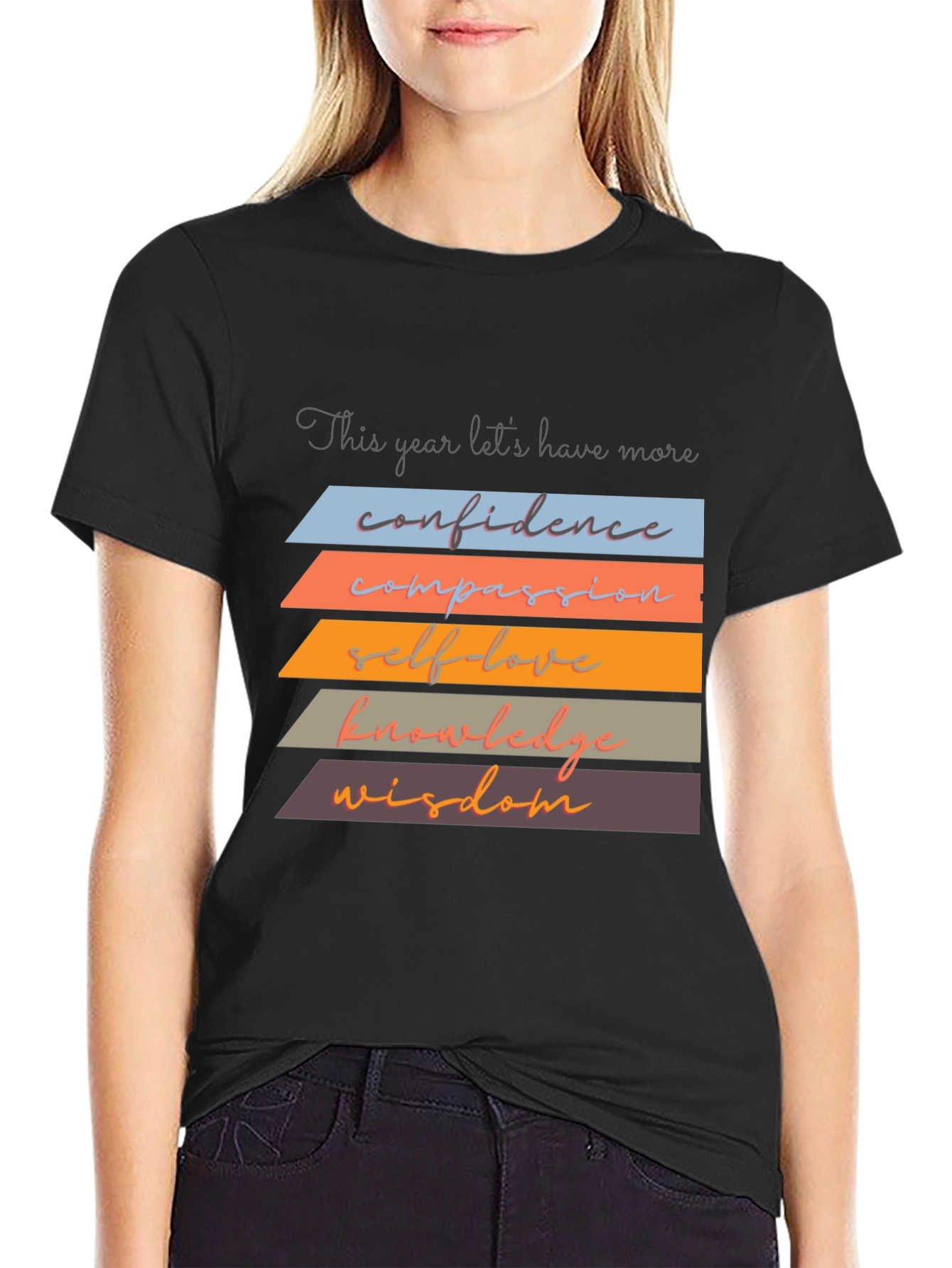 Inspirational T-Shirt: Confidence Compassion Wisdom