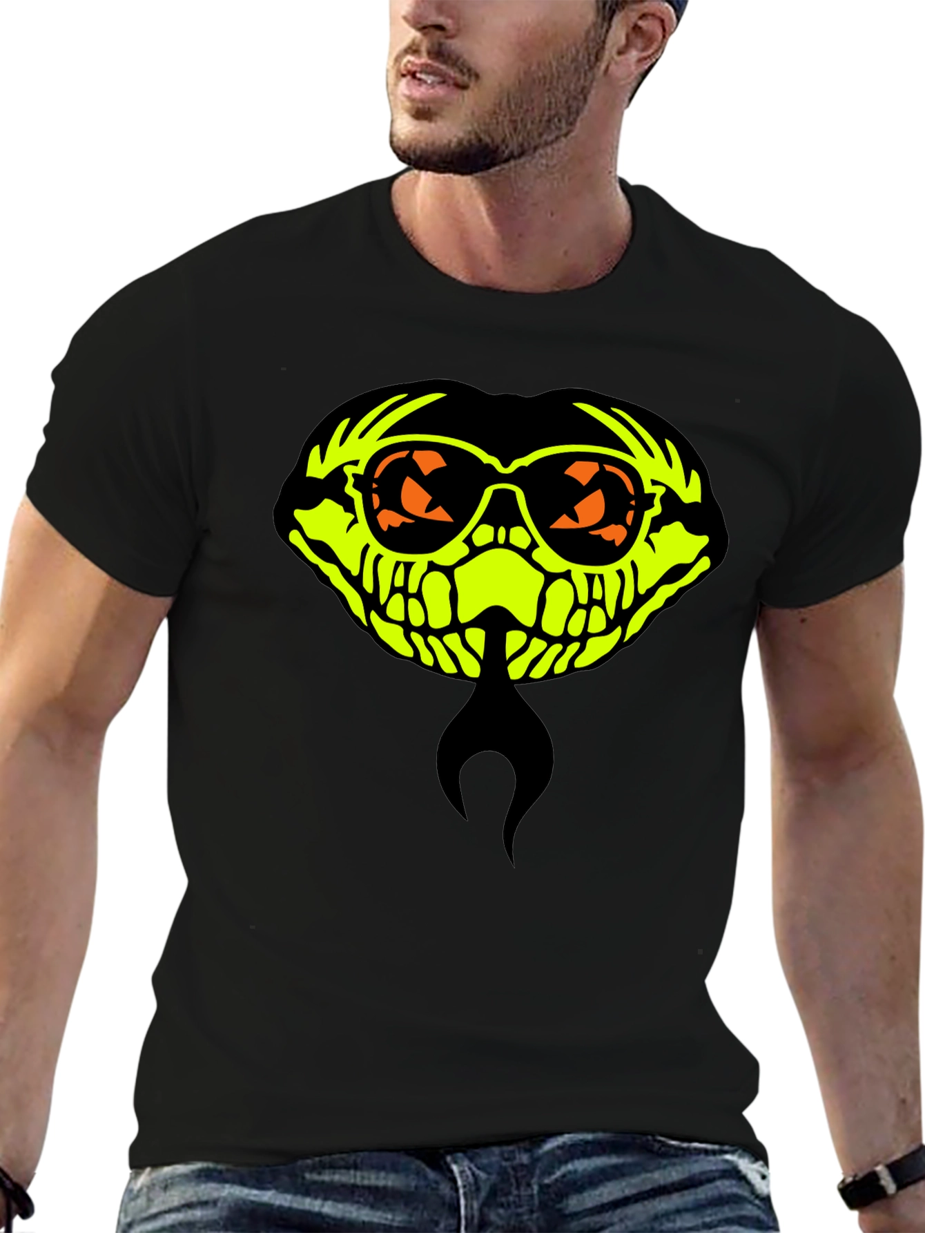 Cool Skull Graphic Black T-Shirt