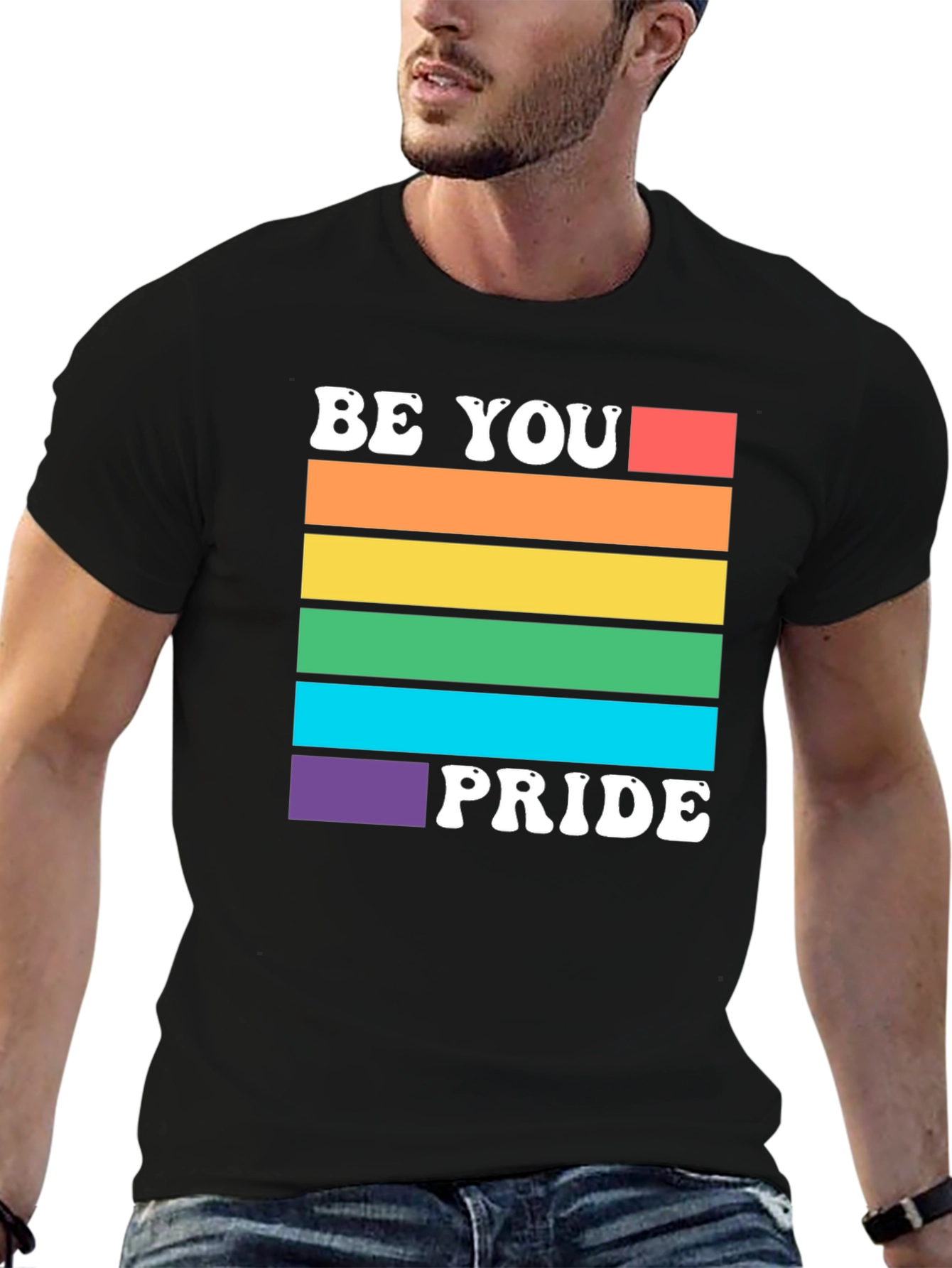 Be You Pride Rainbow Graphic T-Shirt