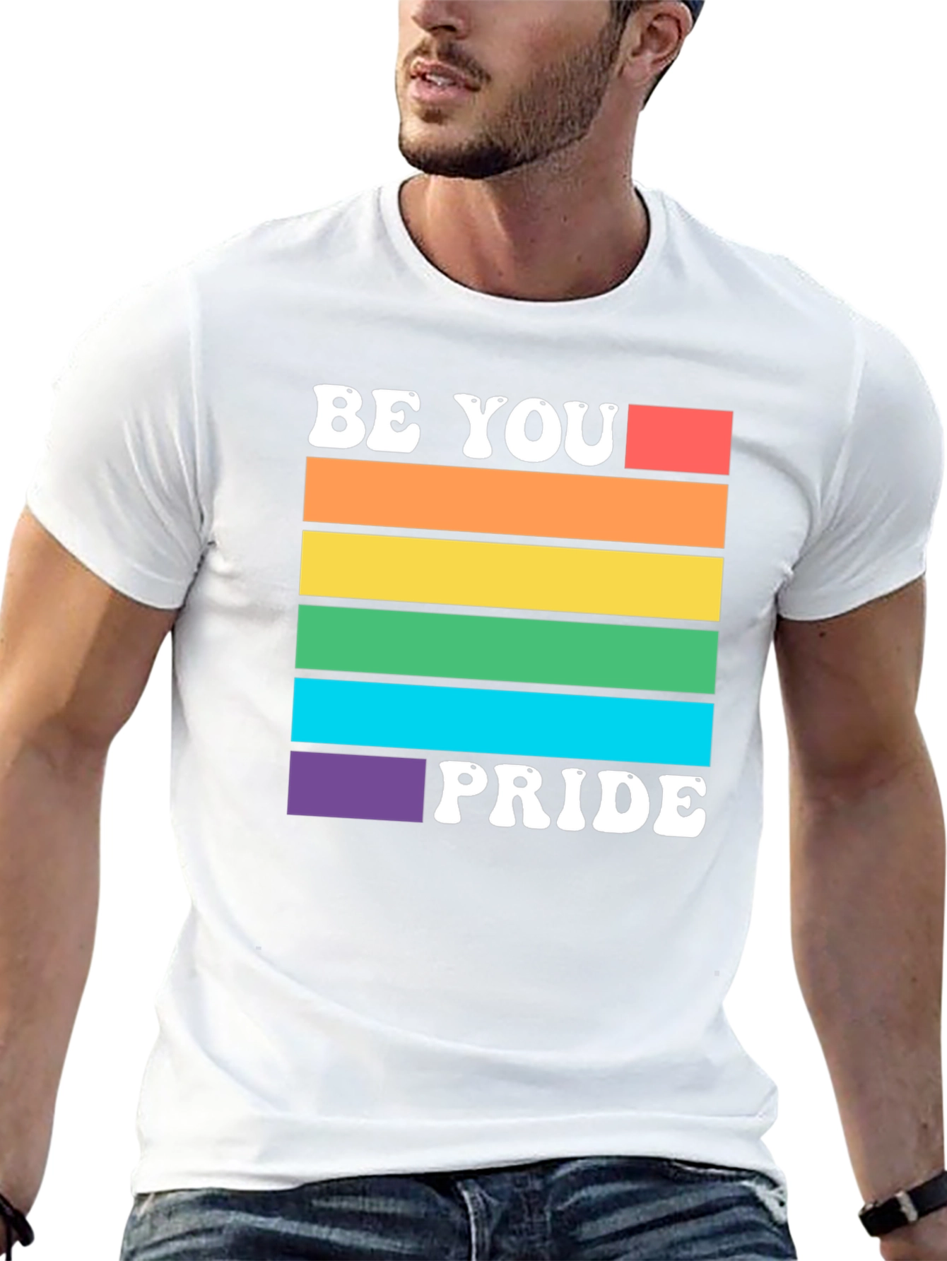 Be You Pride Rainbow Graphic T-Shirt