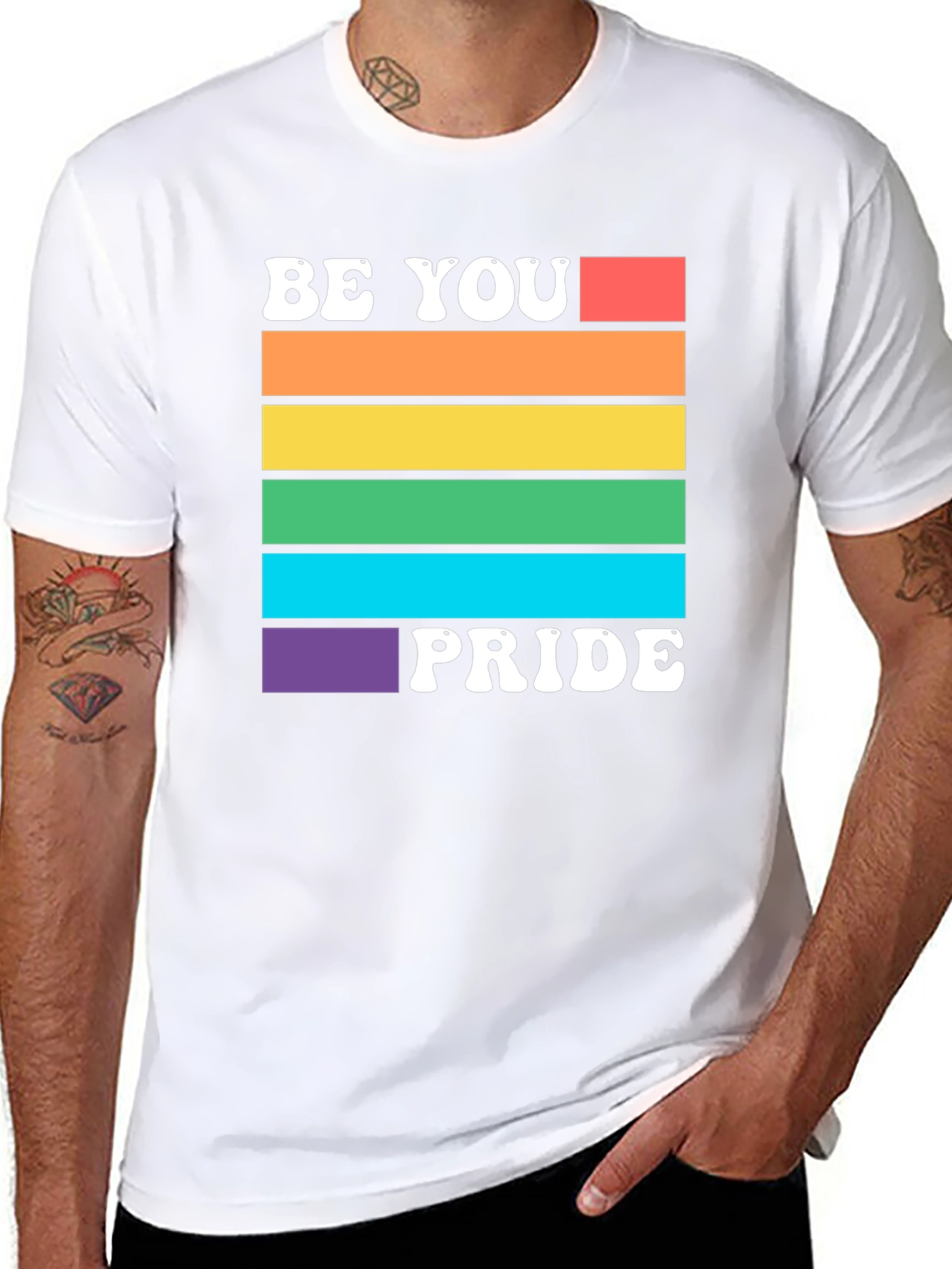 Be You Pride Rainbow Graphic T-Shirt