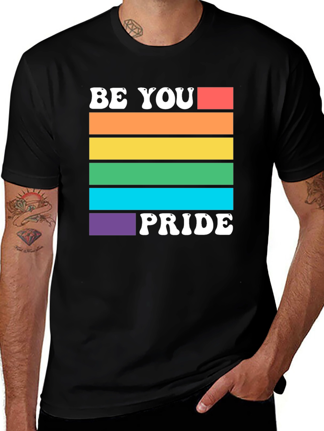 Be You Pride Rainbow Graphic T-Shirt
