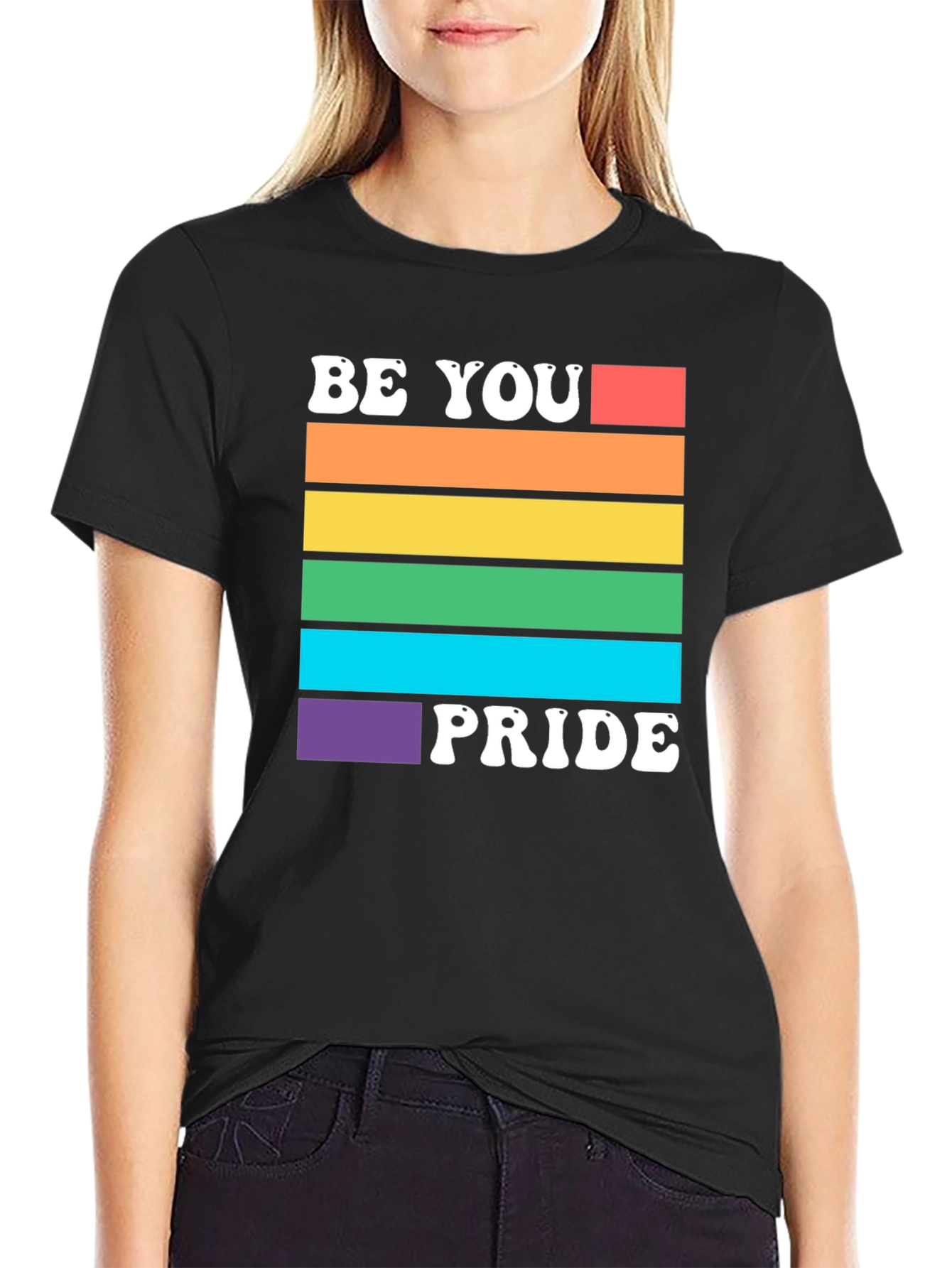 Be You Pride Rainbow Graphic T-Shirt