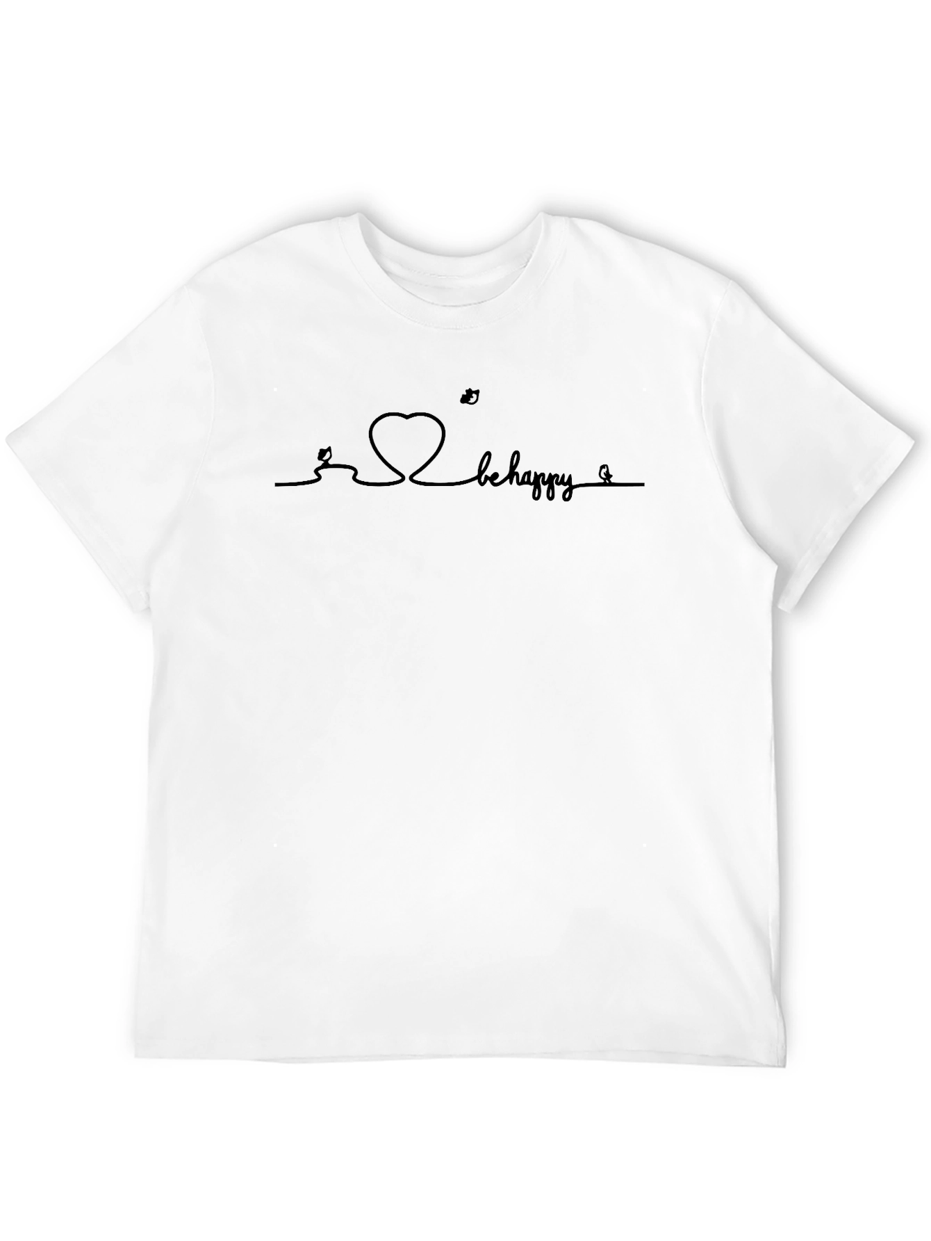 Be Happy Graphic Tee - Trendy Unisex T-Shirt