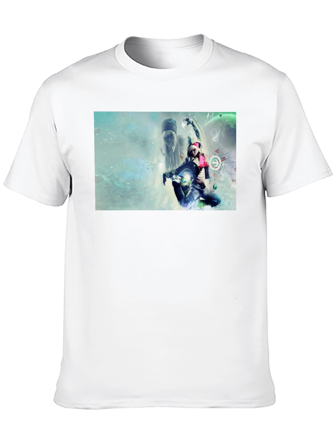 Graphic Print Black T-Shirt - Artistic Design
