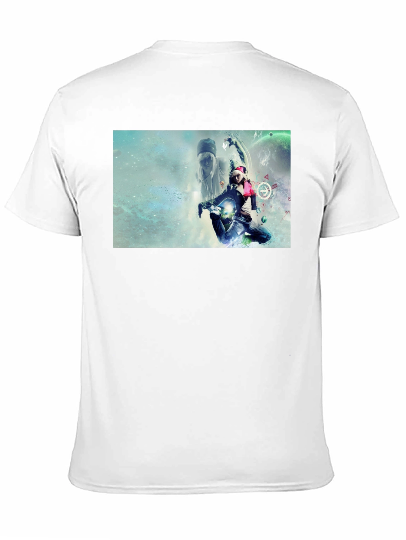 Graphic Print Black T-Shirt - Artistic Design