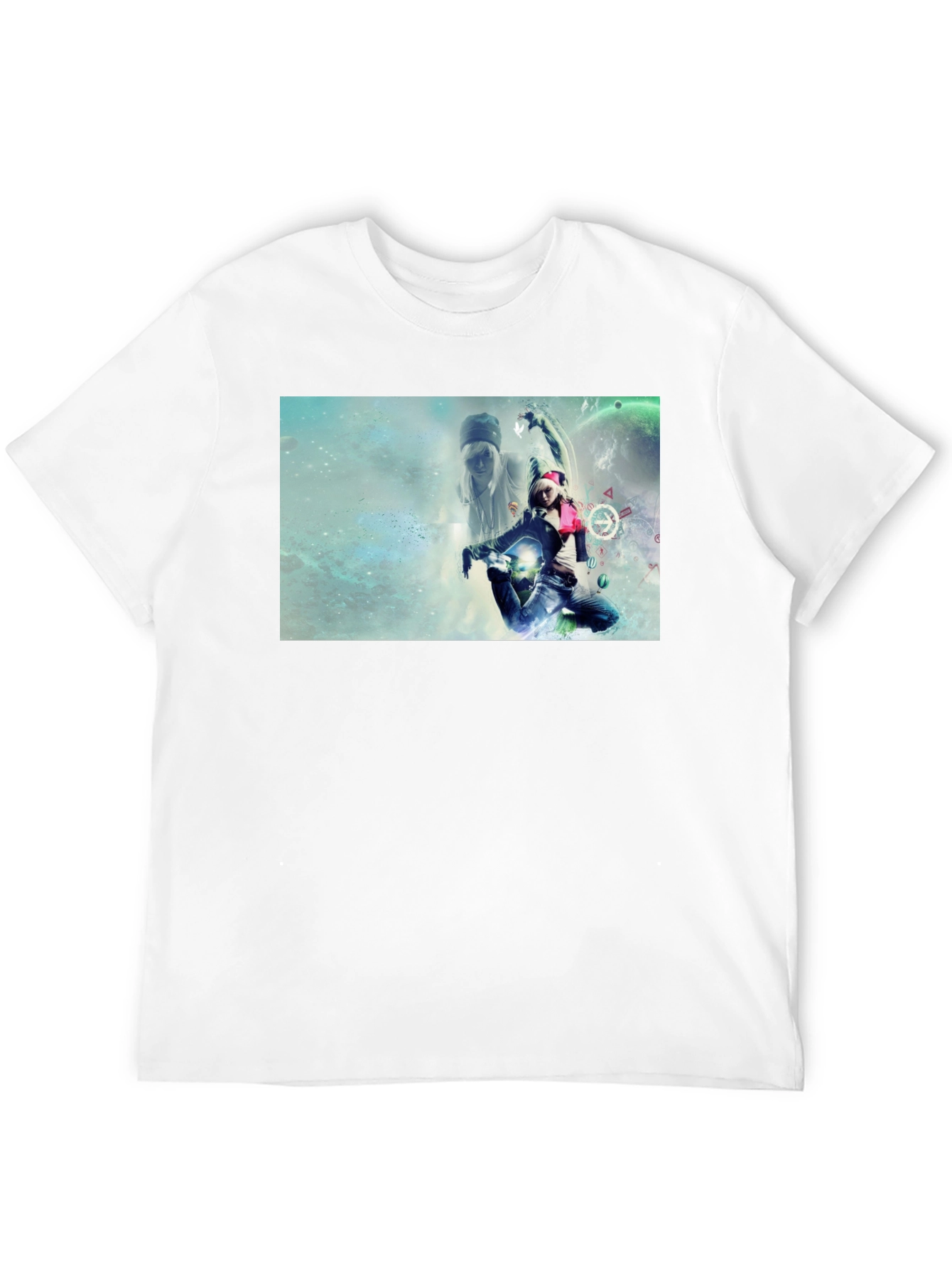 Graphic Print Black T-Shirt - Artistic Design
