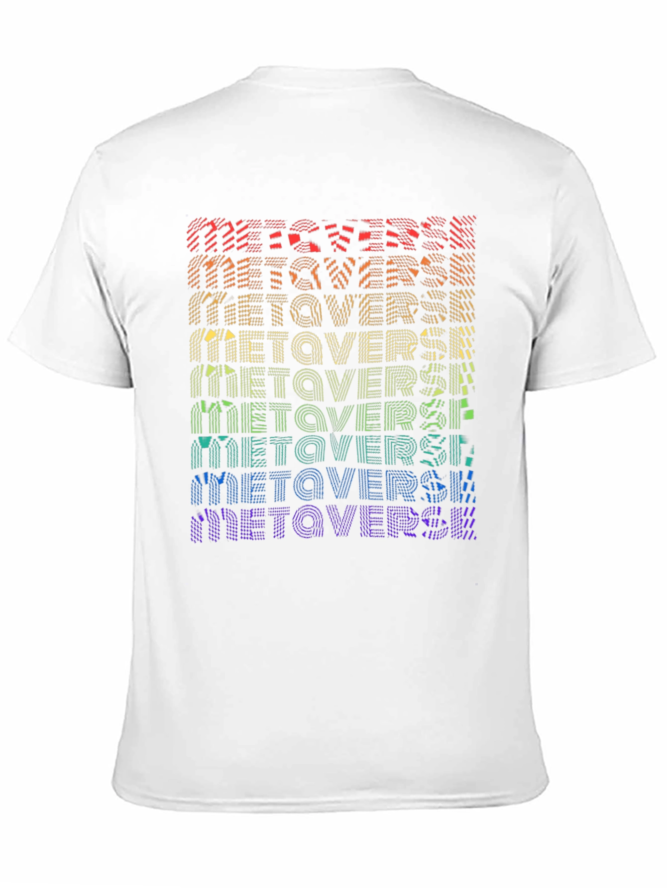 Metaverse Rainbow Graphic Black T-Shirt