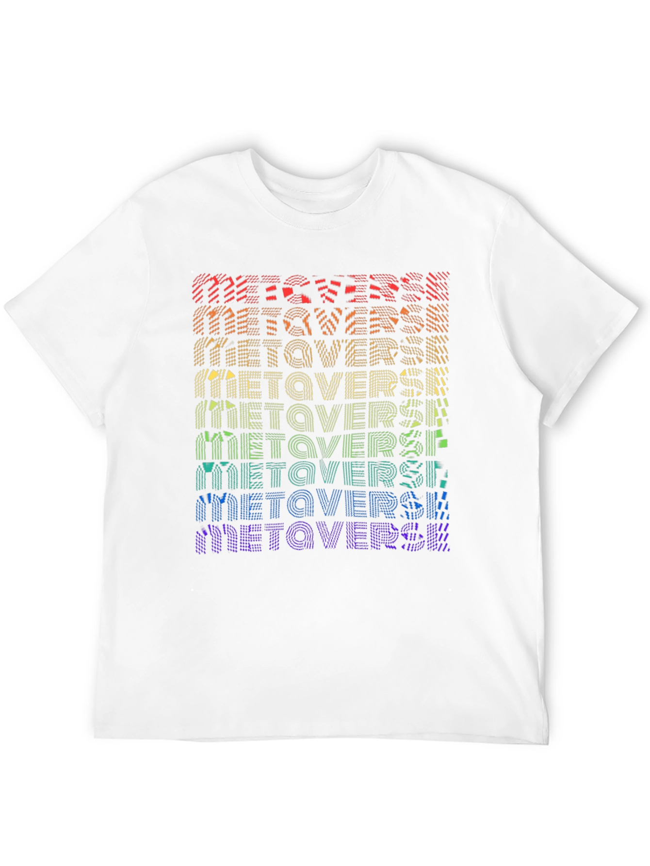 Metaverse Rainbow Graphic Black T-Shirt