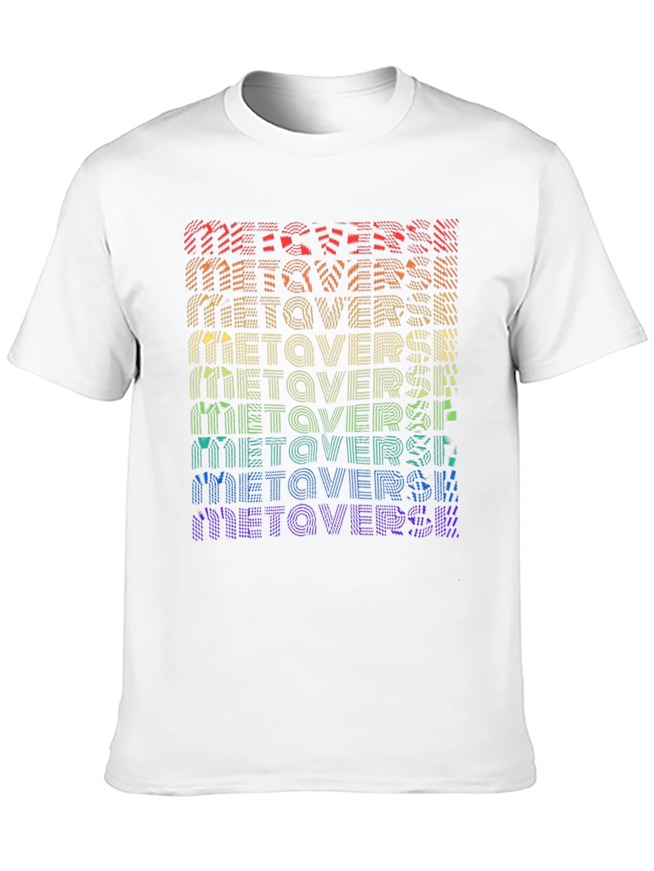 Metaverse Rainbow Graphic Black T-Shirt