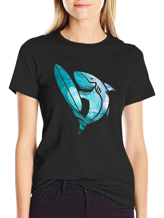 Shark Surfboard Graphic Tee