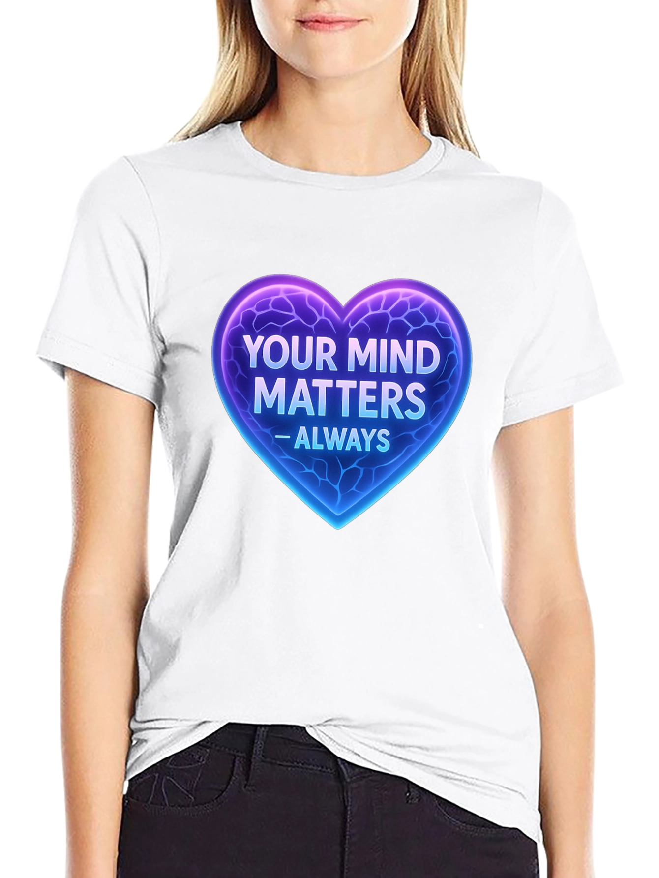 Your Mind Matters Heart Graphic T-Shirt