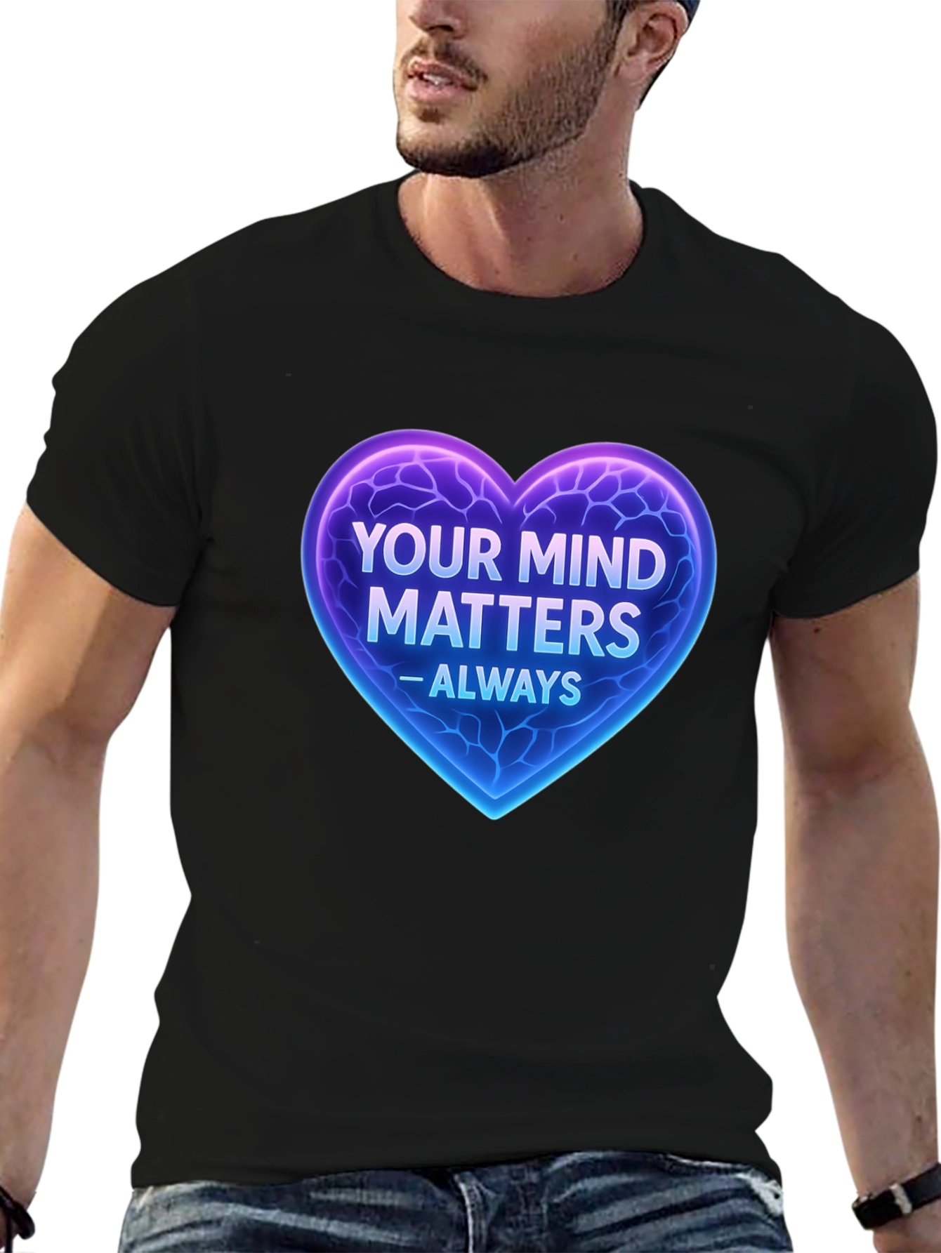 Your Mind Matters Heart Graphic T-Shirt
