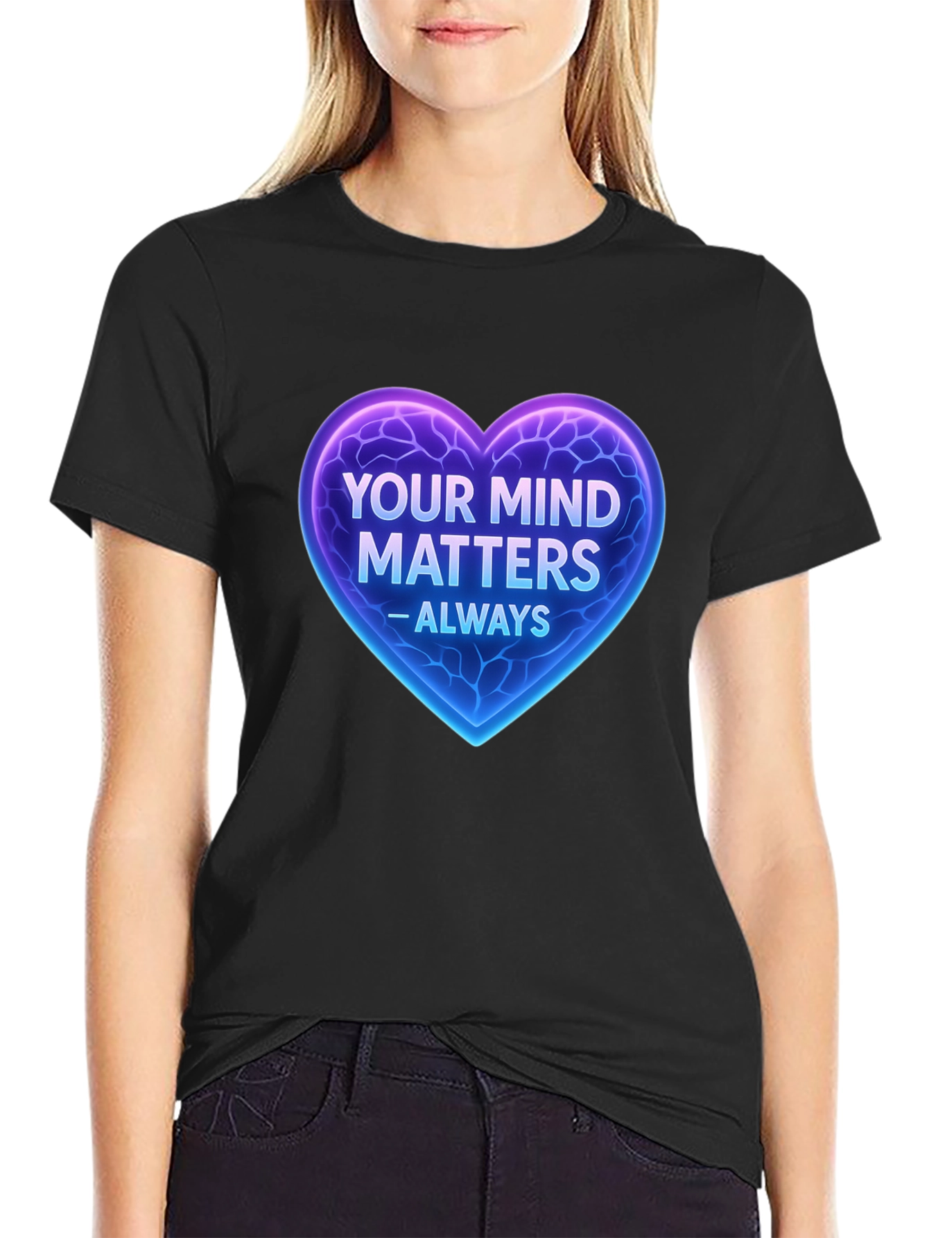 Your Mind Matters Heart Graphic T-Shirt