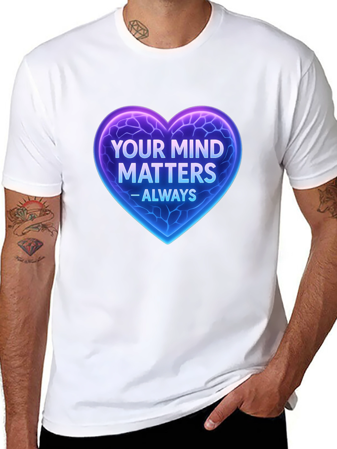 Your Mind Matters Heart Graphic T-Shirt