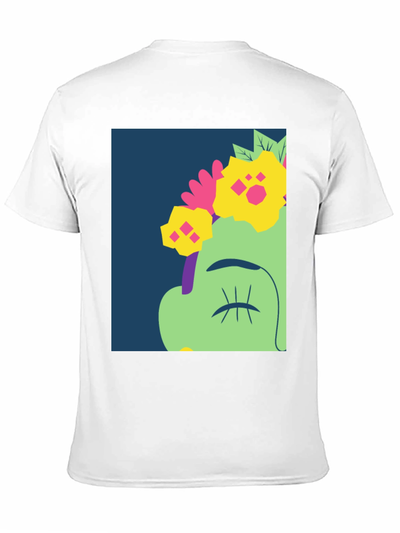 Floral Face Graphic Tee - Unisex Black T-Shirt