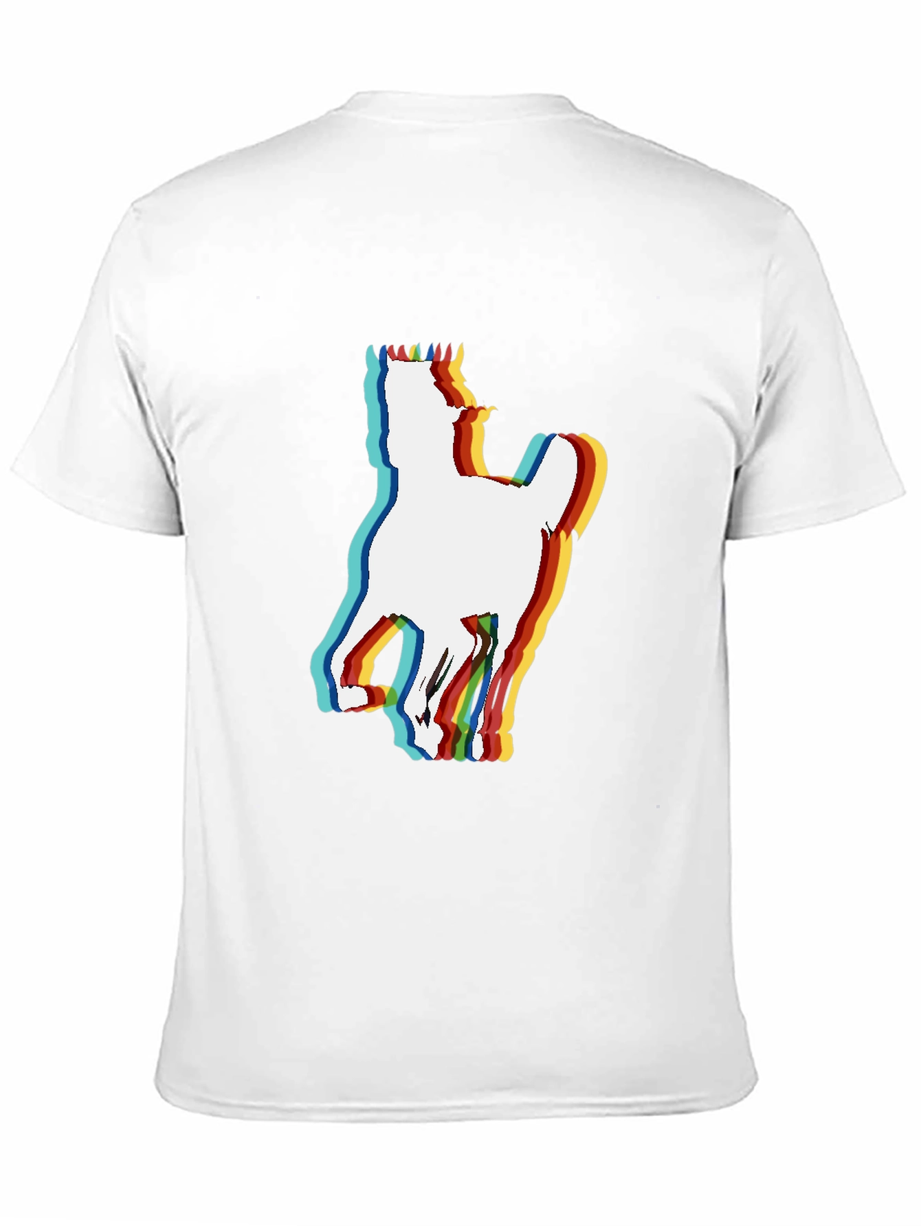 Retro Horse Graphic Tee - Black Cotton Blend