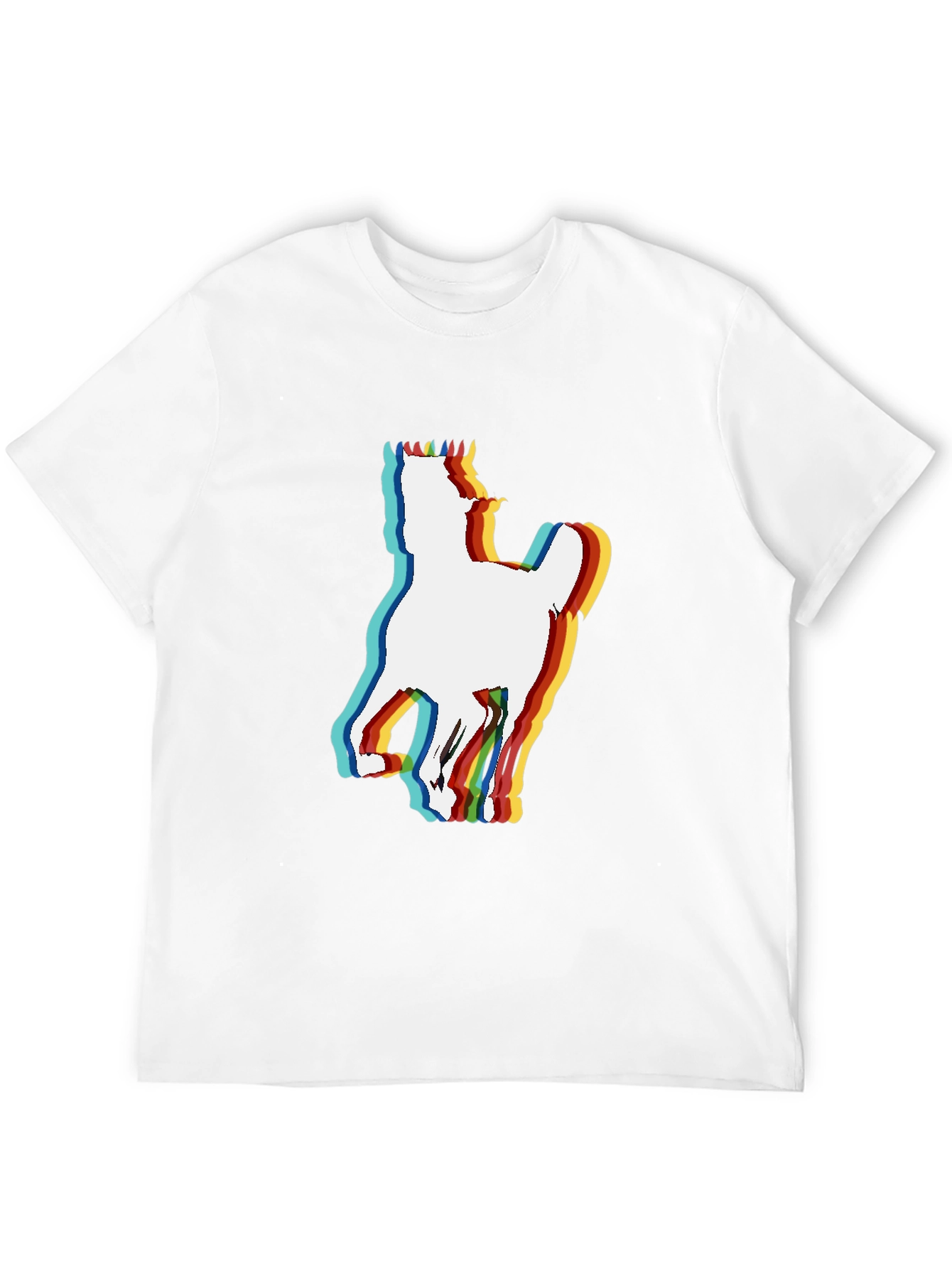 Retro Horse Graphic Tee - Black Cotton Blend