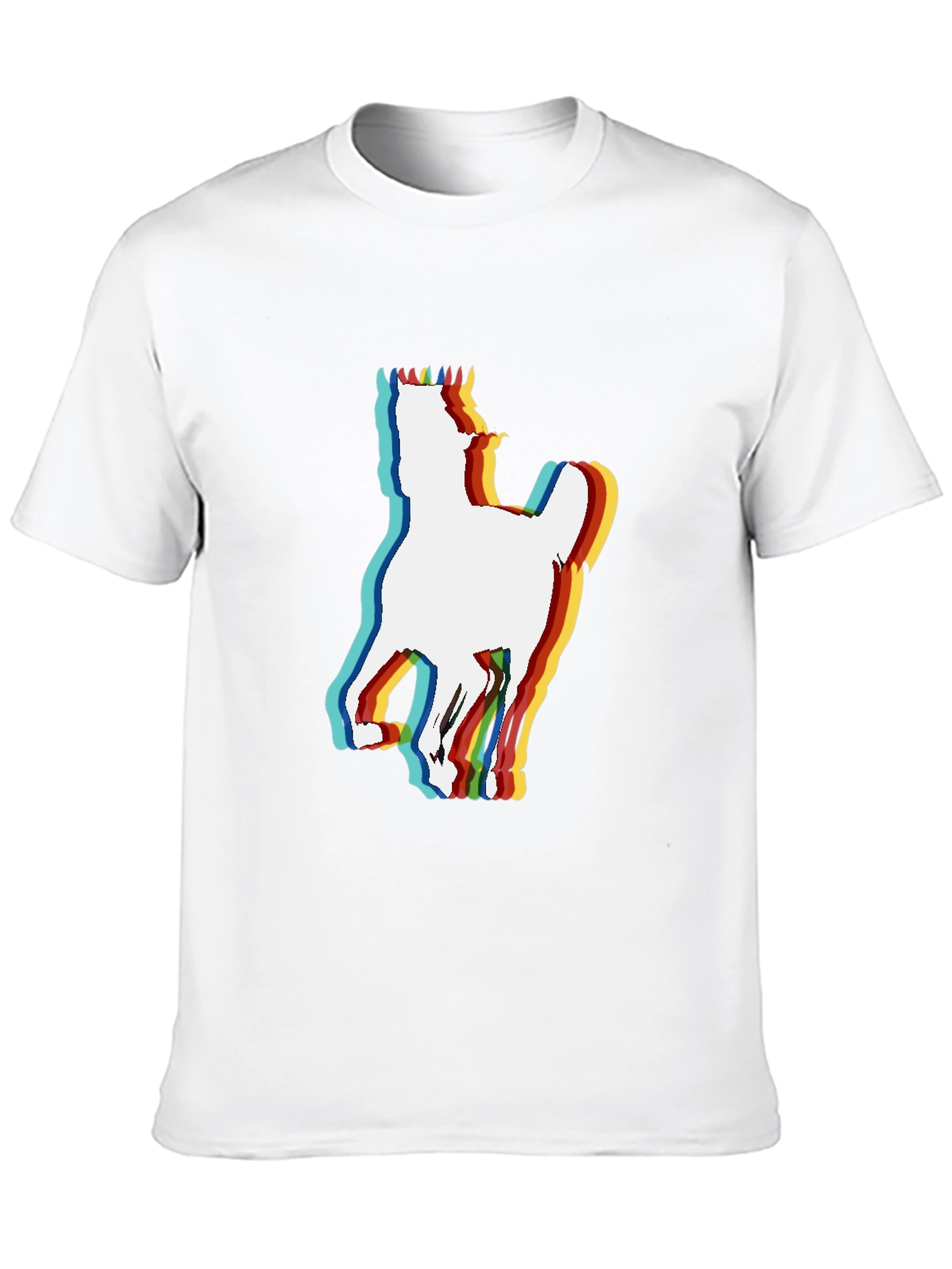 Retro Horse Graphic Tee - Black Cotton Blend