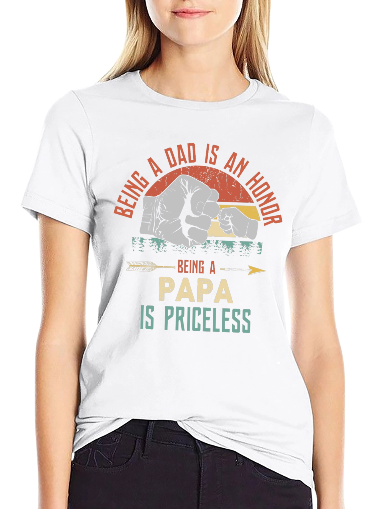 Being a Dad T-Shirt: Honor Papa Priceless Tee