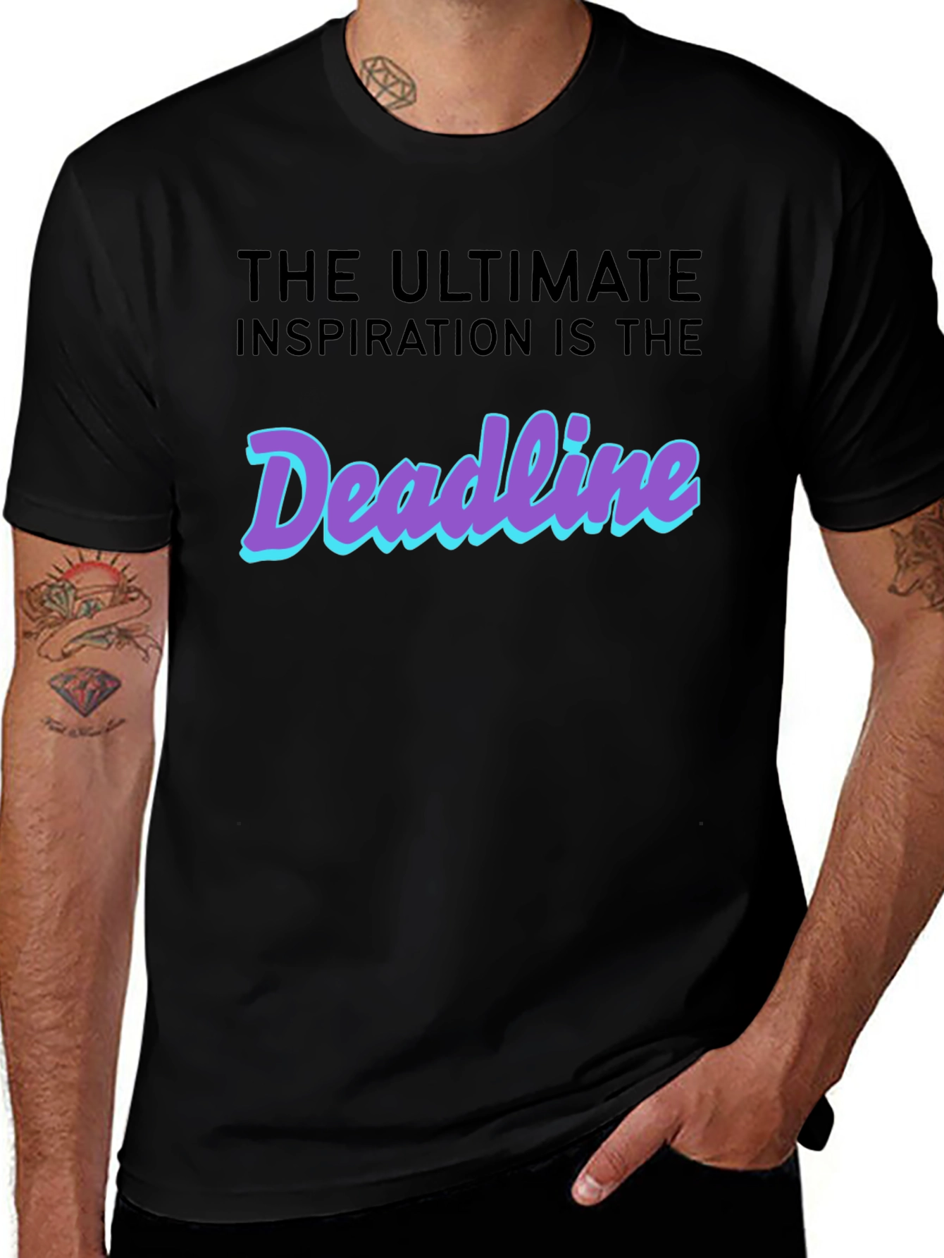 Deadline Inspiration T-Shirt - Black Cotton Tee