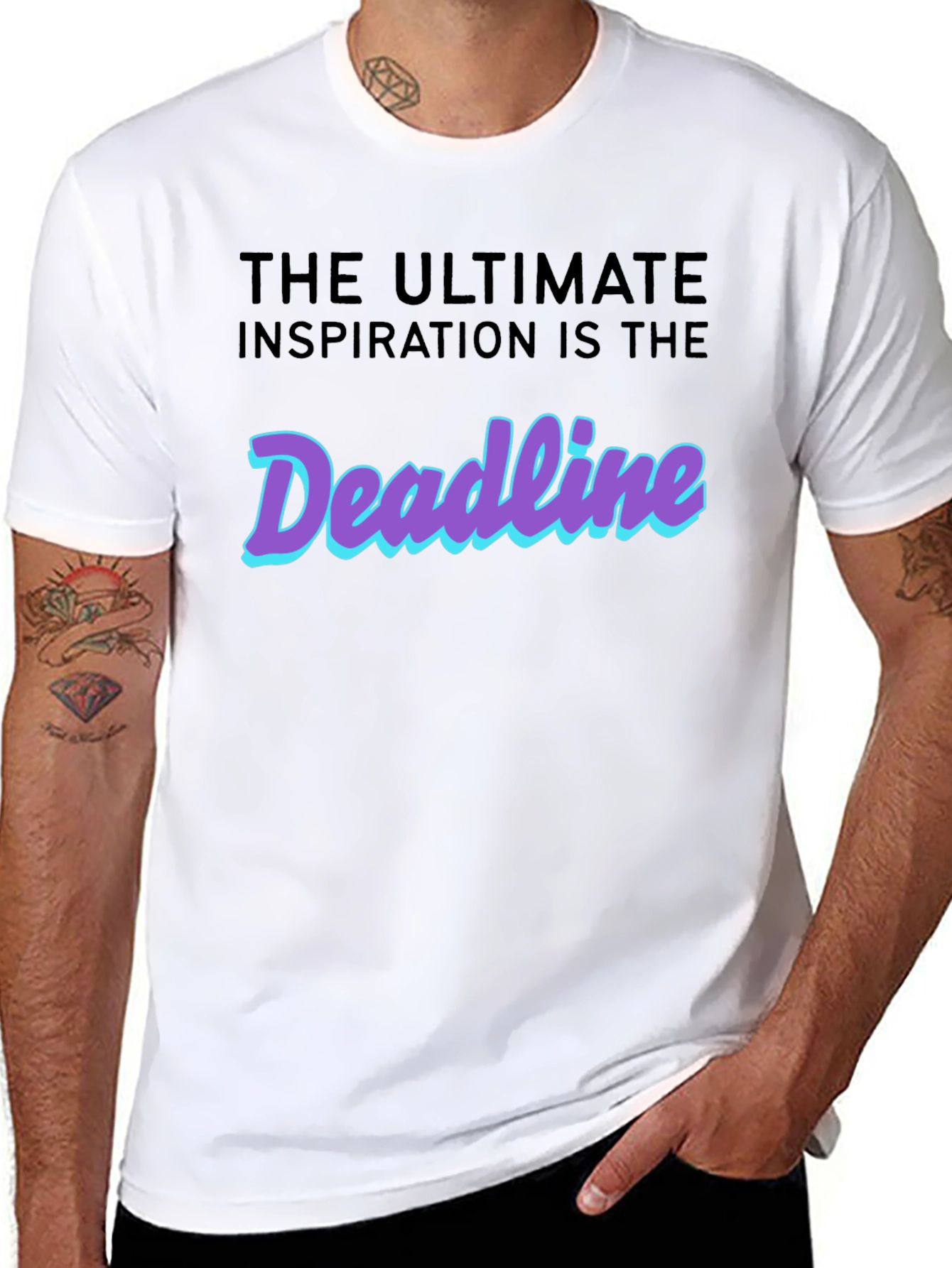 Deadline Inspiration T-Shirt - Black Cotton Tee