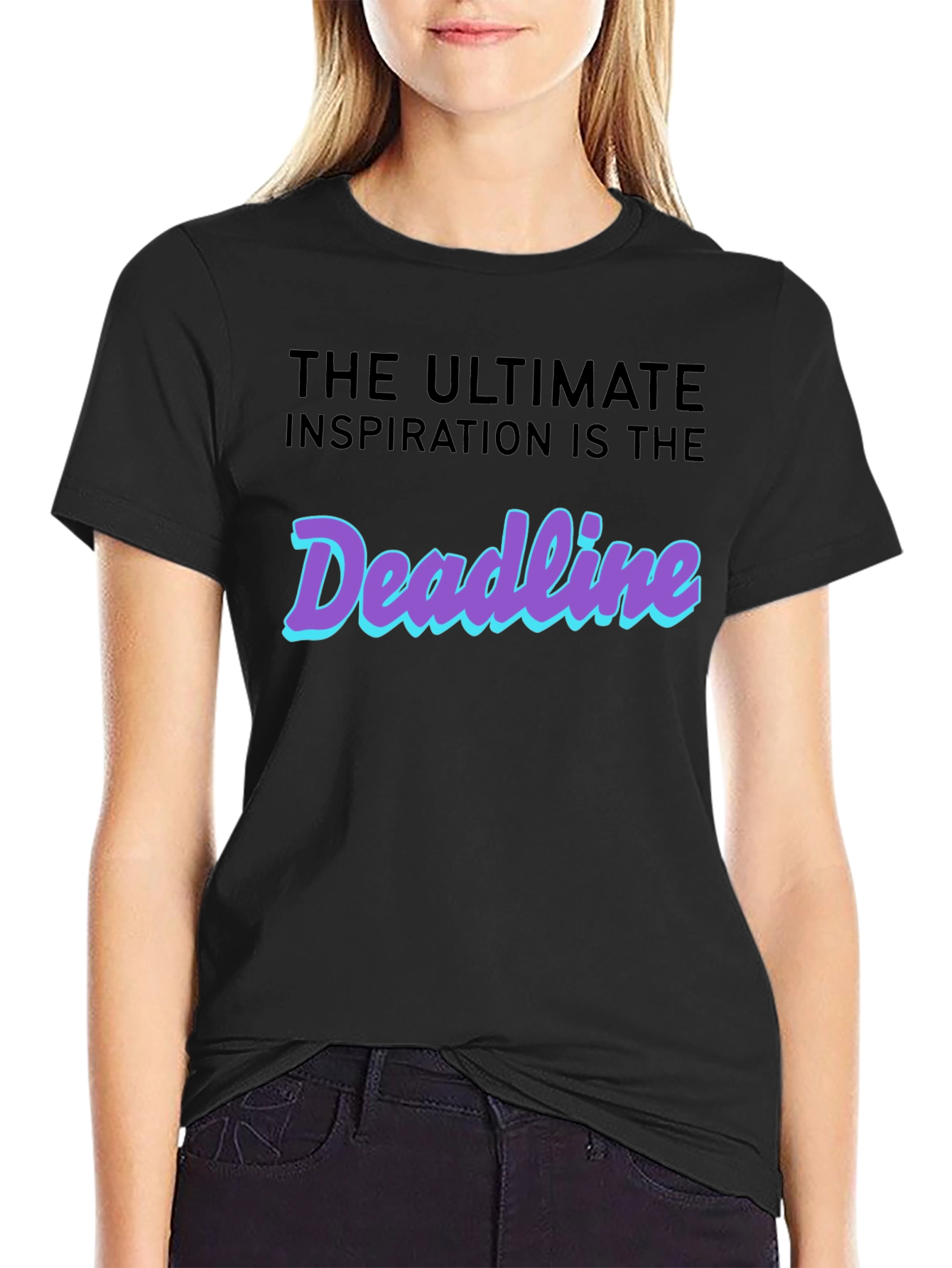 Deadline Inspiration T-Shirt - Black Cotton Tee