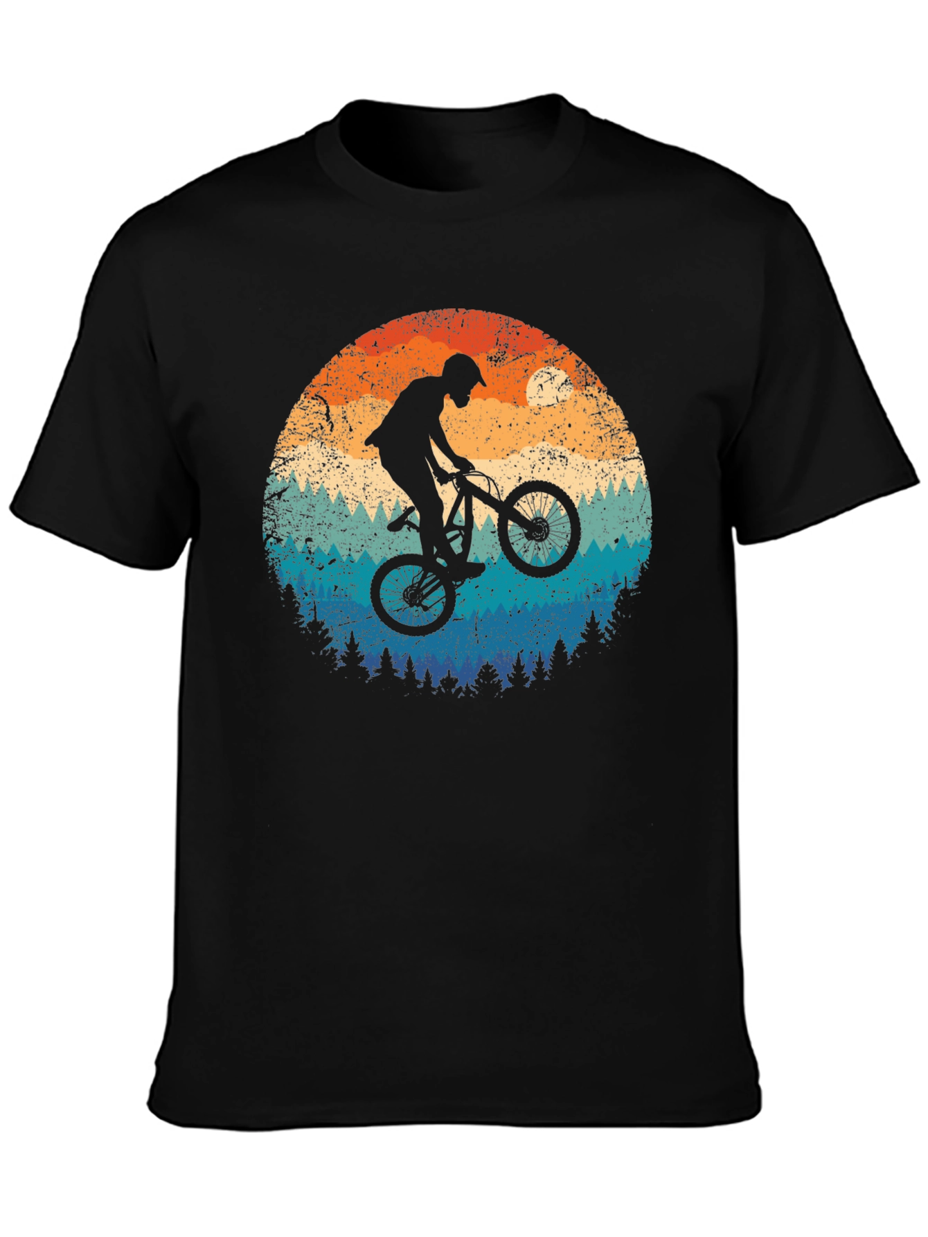 Mountain Bike Silhouette Graphic Tee