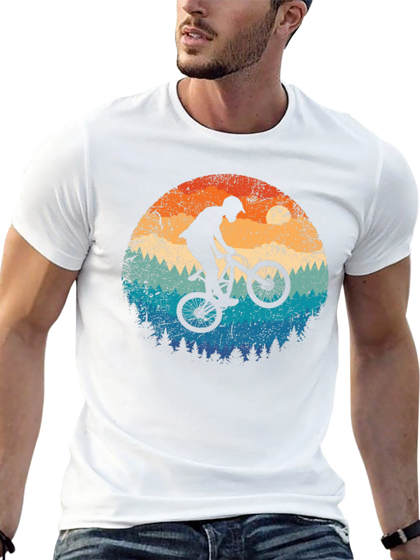 Mountain Bike Silhouette Graphic Tee