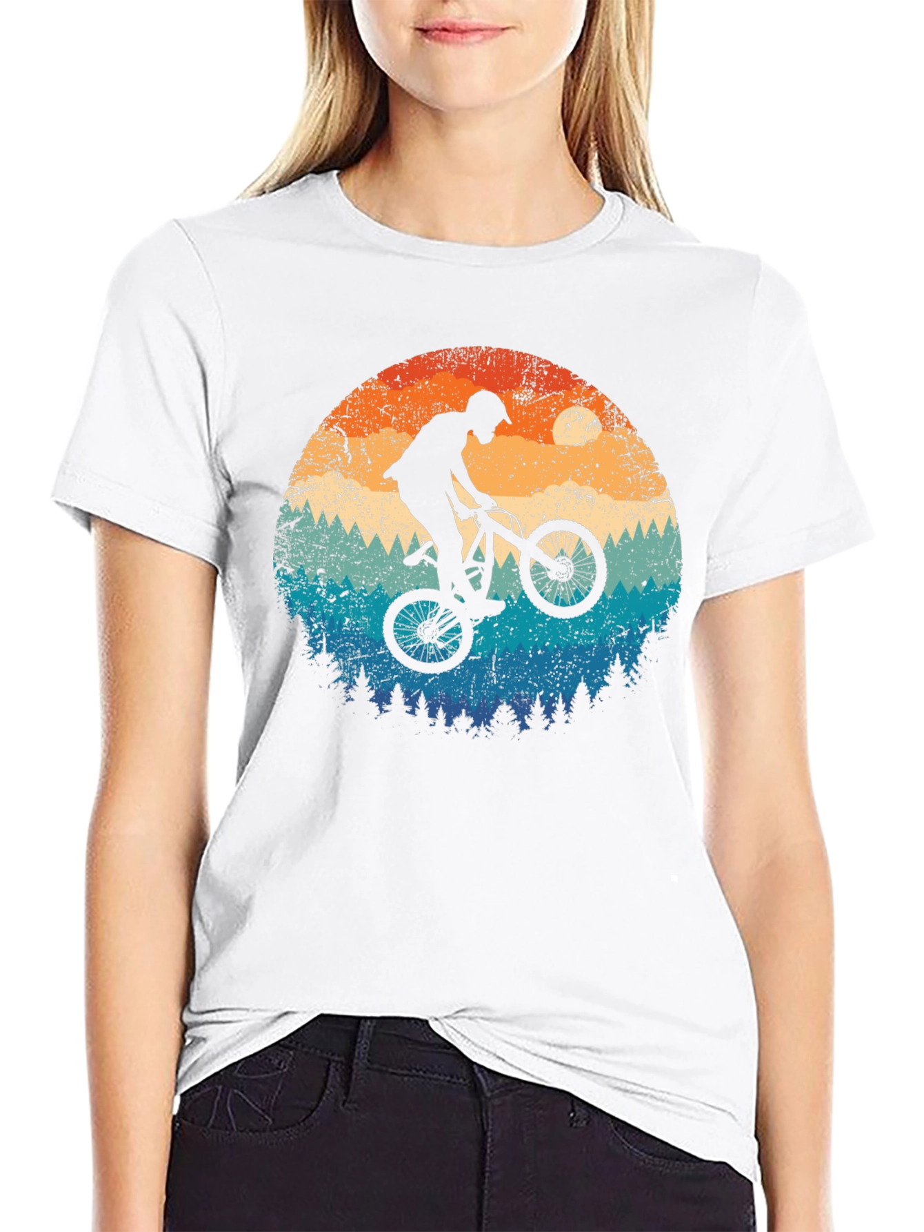 Mountain Bike Silhouette Graphic Tee