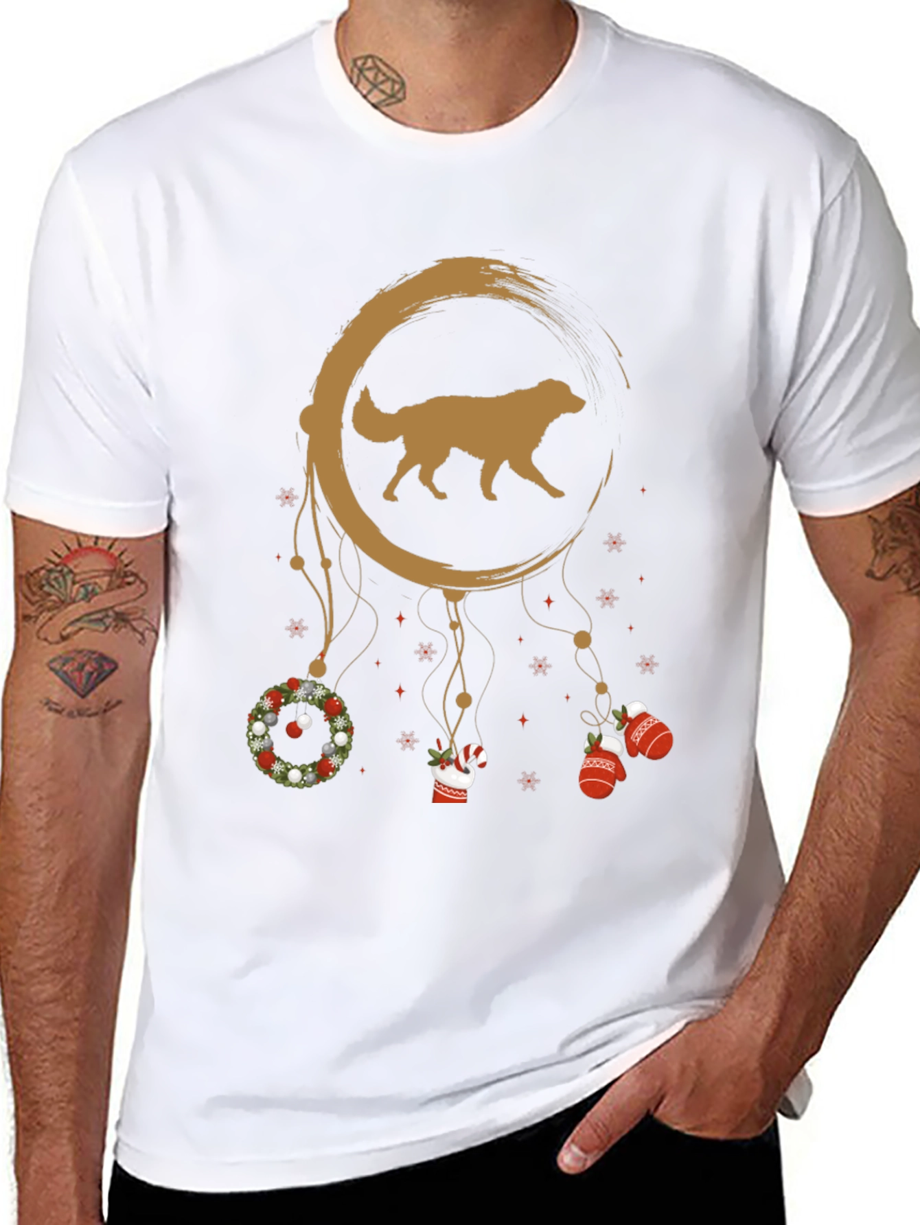Golden Retriever Christmas Dreamcatcher T-Shirt