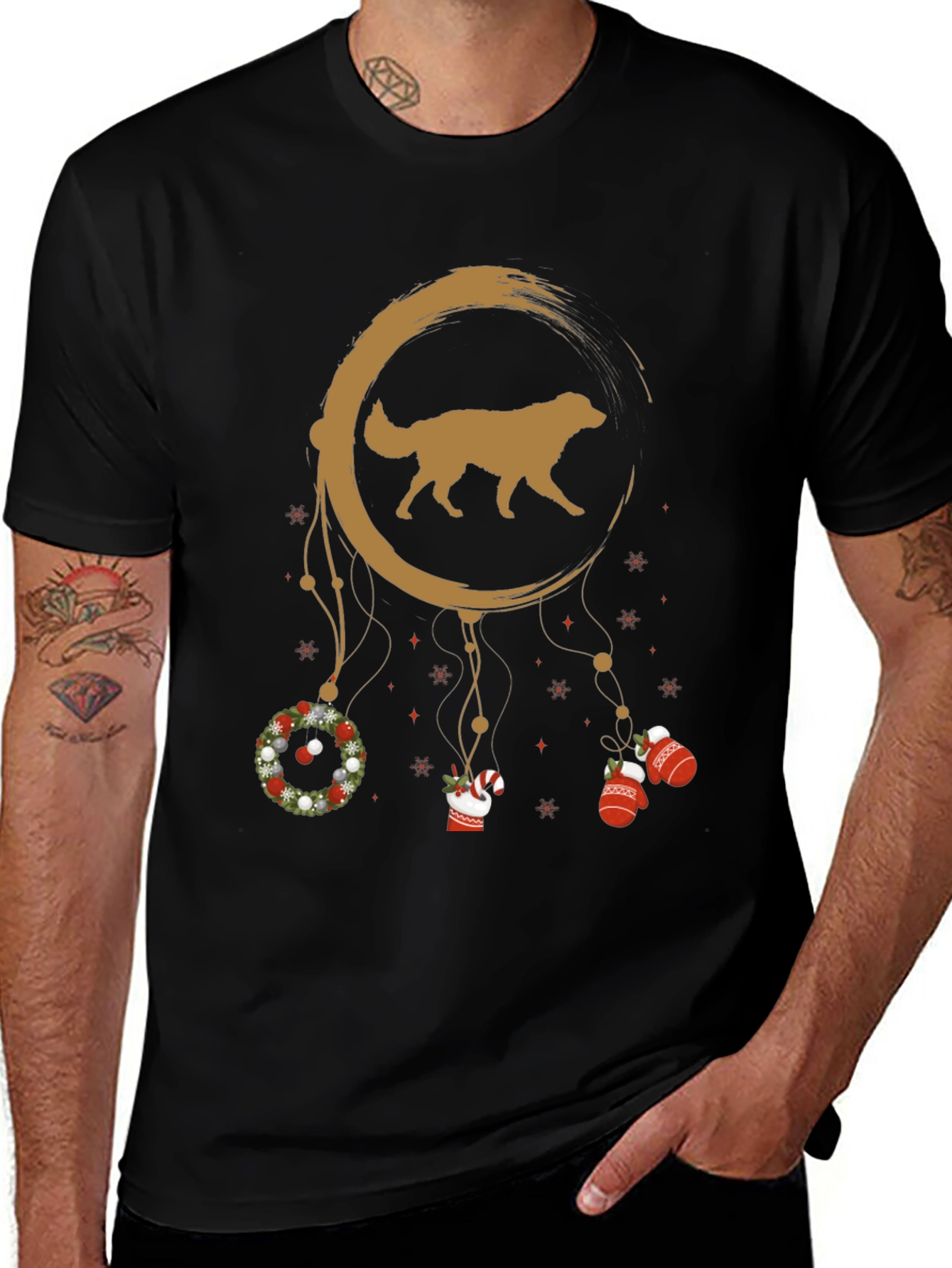 Golden Retriever Christmas Dreamcatcher T-Shirt