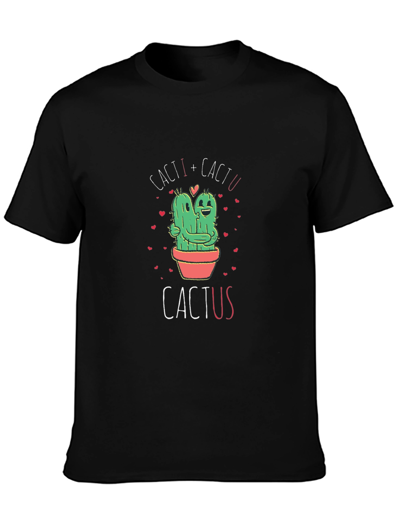 Cacti + Cactu Cactus Hug Black T-Shirt
