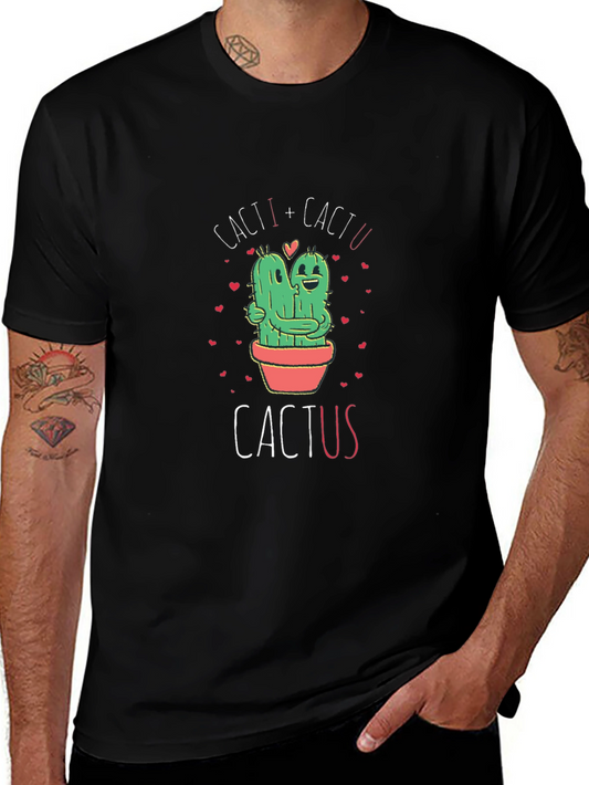 Cacti + Cactu Cactus Hug Black T-Shirt