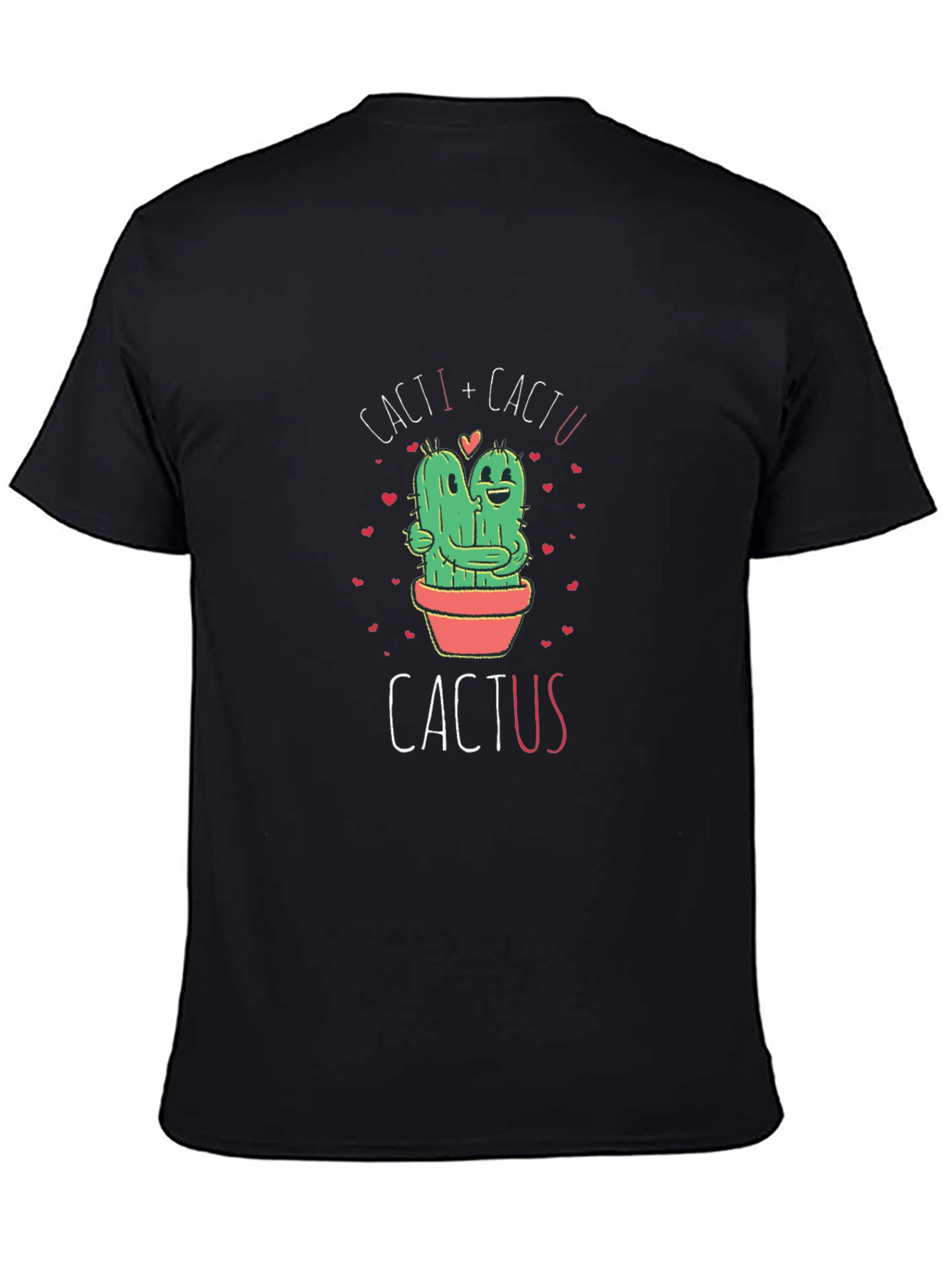 Cacti + Cactu Cactus Hug Black T-Shirt