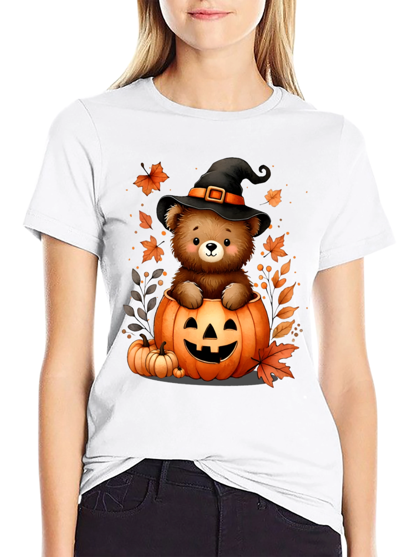 Halloween Bear Pumpkin T-Shirt