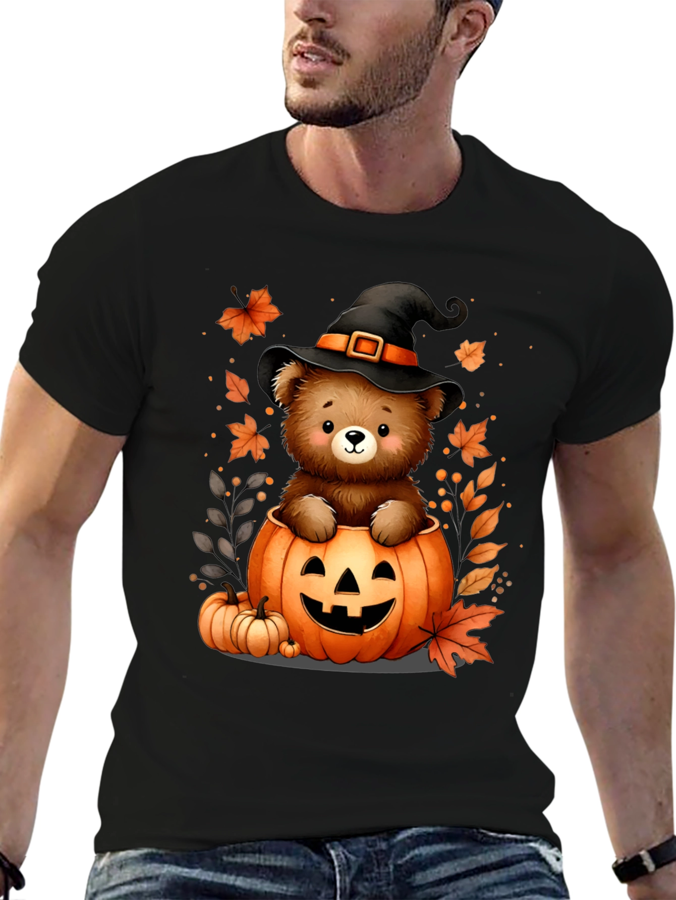 Halloween Bear Pumpkin T-Shirt