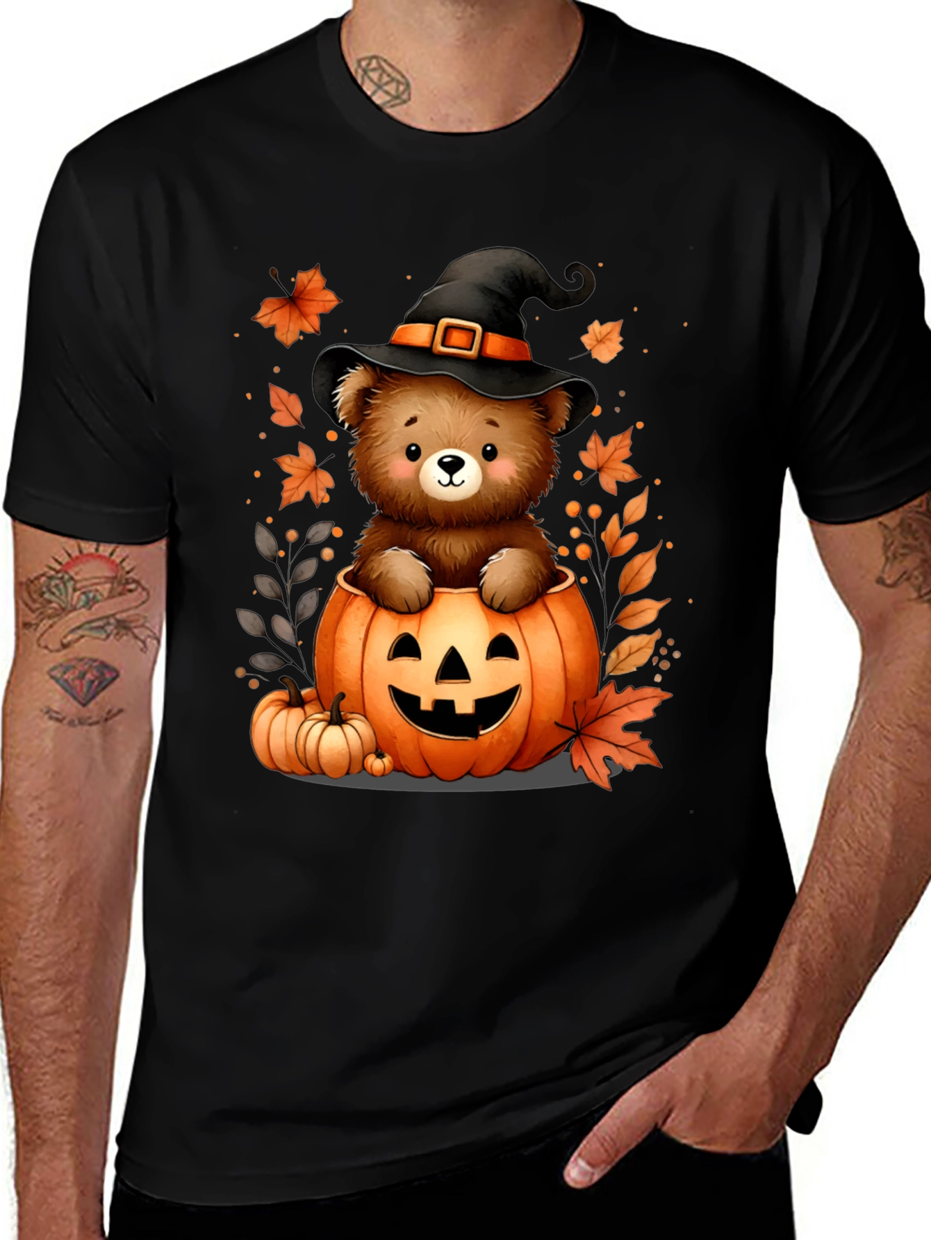 Halloween Bear Pumpkin T-Shirt