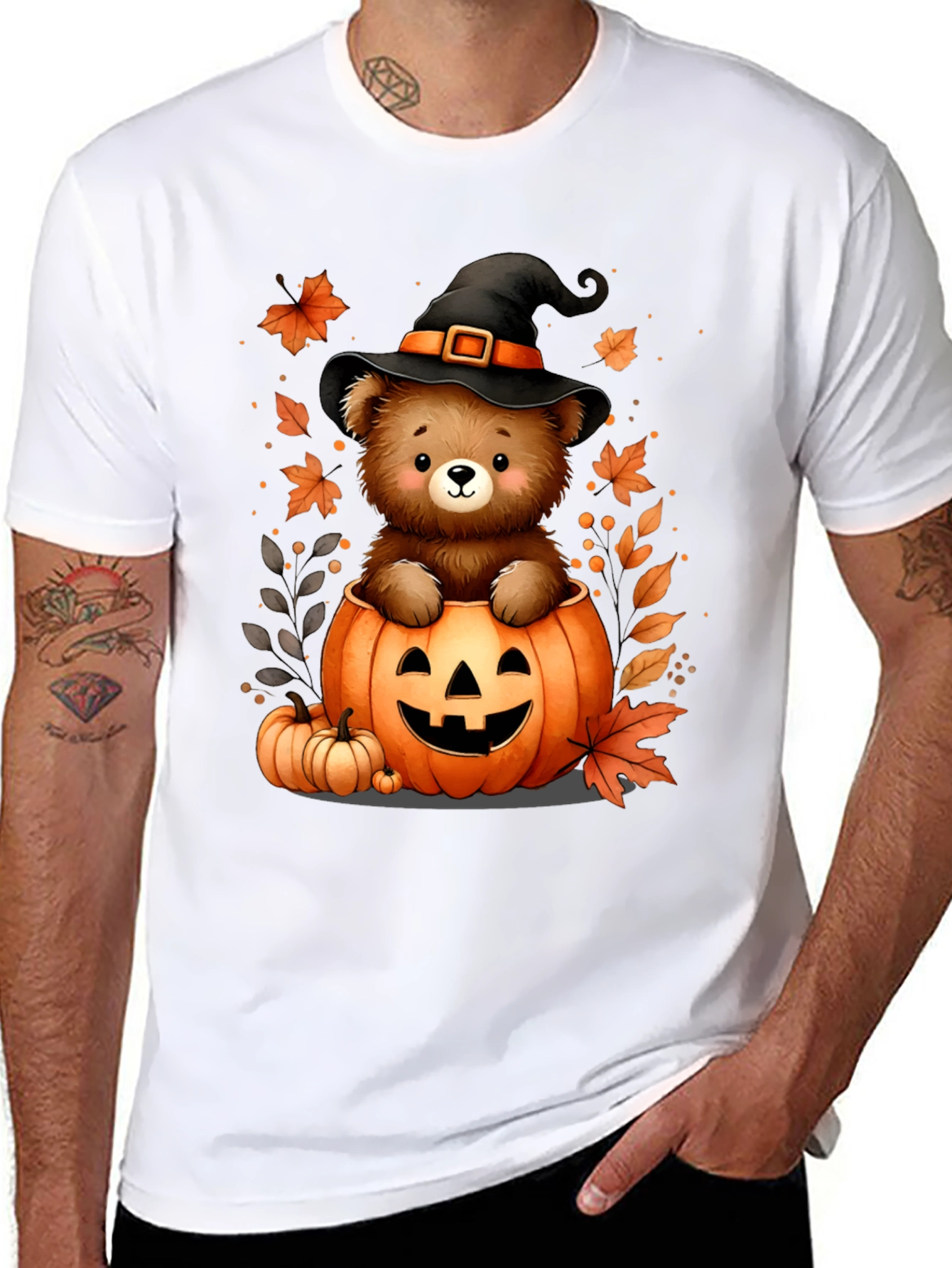 Halloween Bear Pumpkin T-Shirt