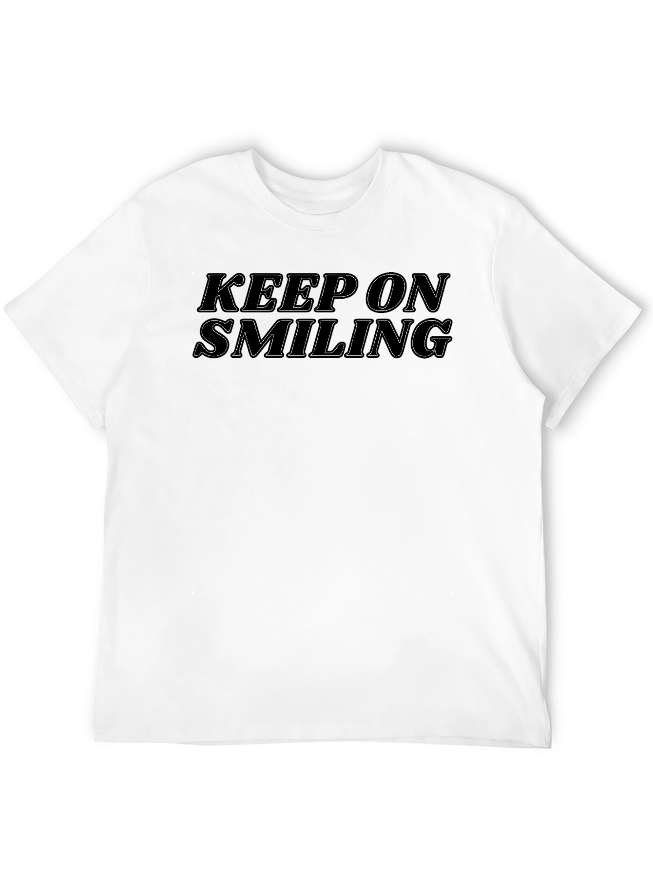 Keep on Smiling Graphic Black T-Shirt