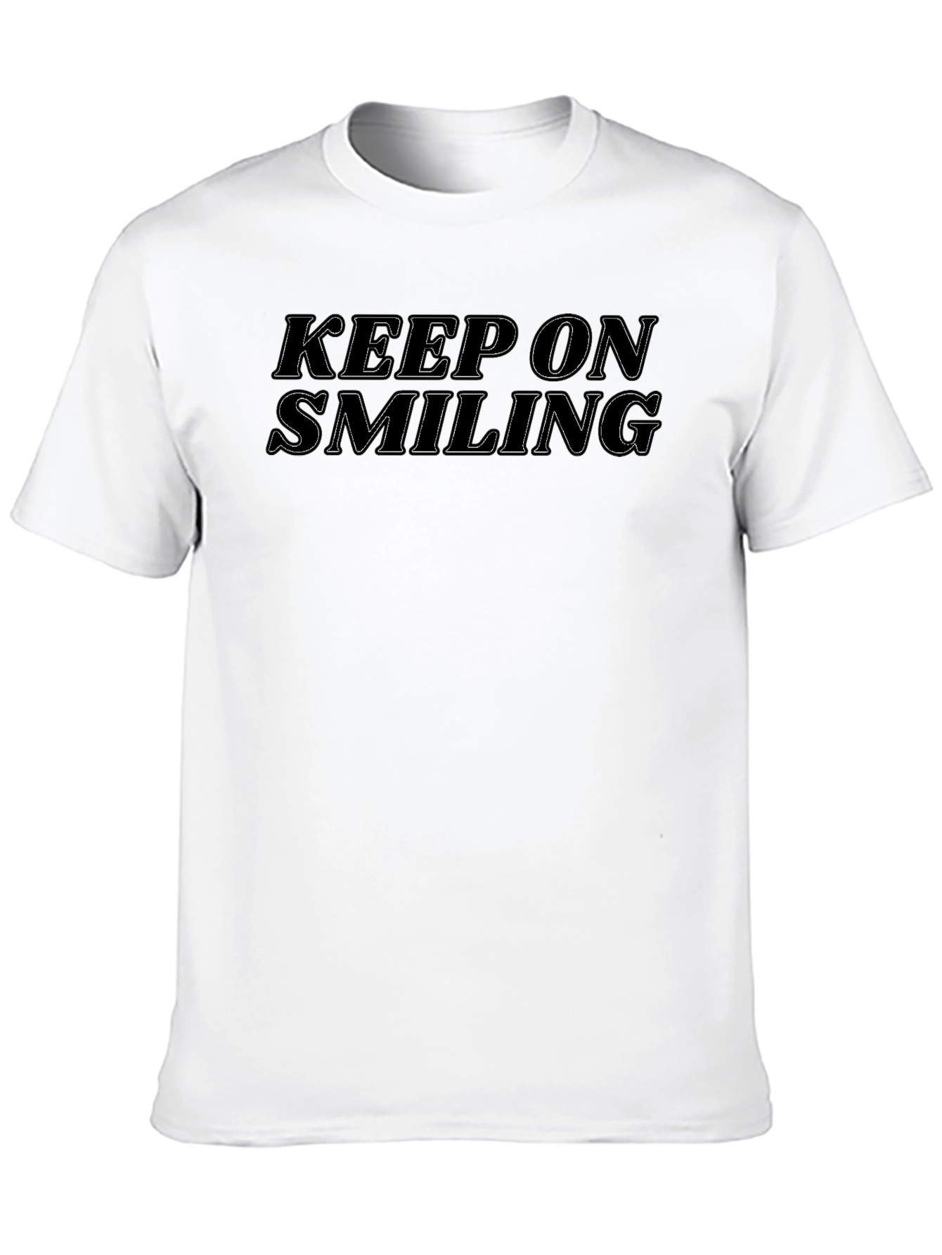 Keep on Smiling Graphic Black T-Shirt