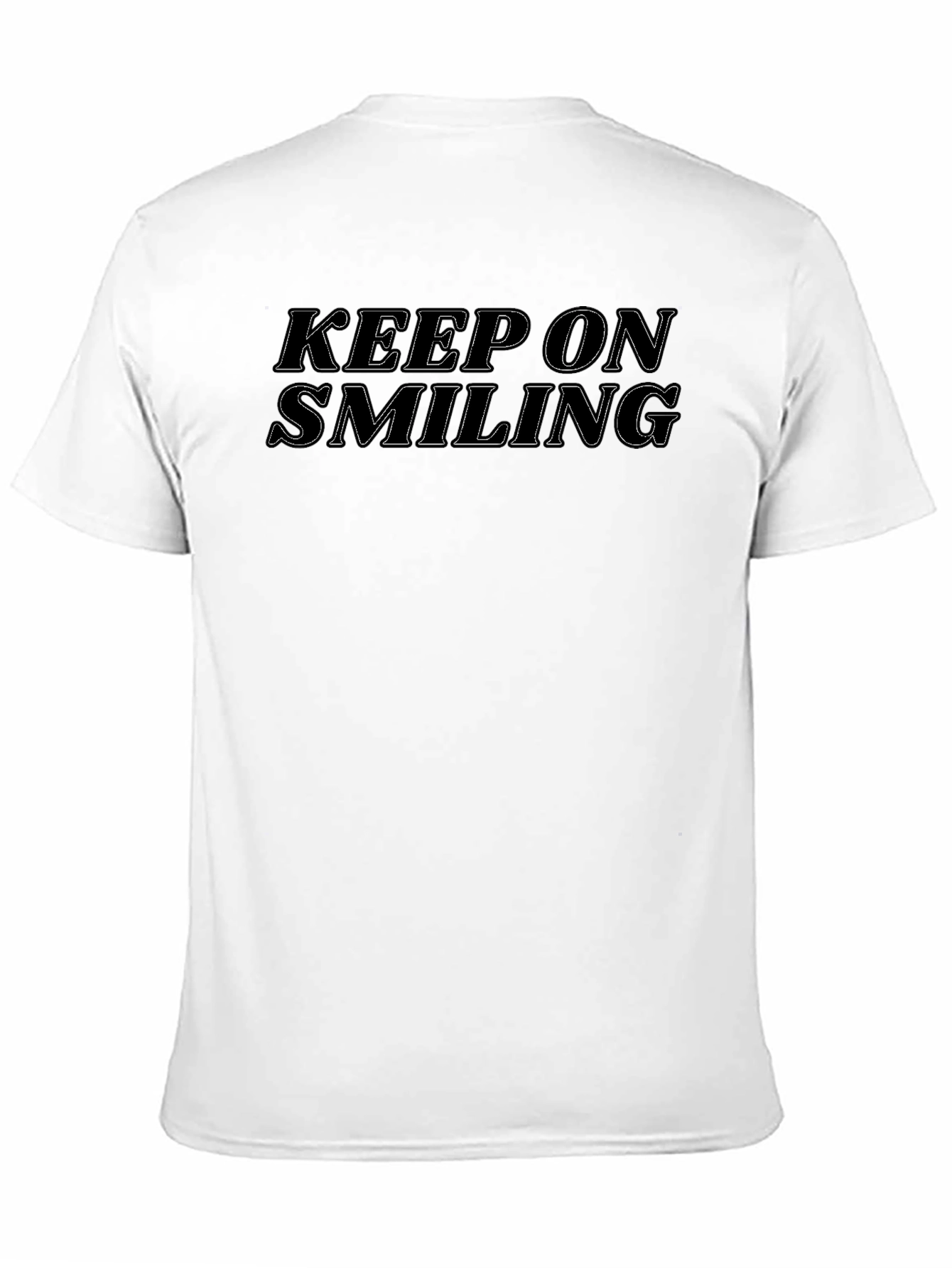 Keep on Smiling Graphic Black T-Shirt