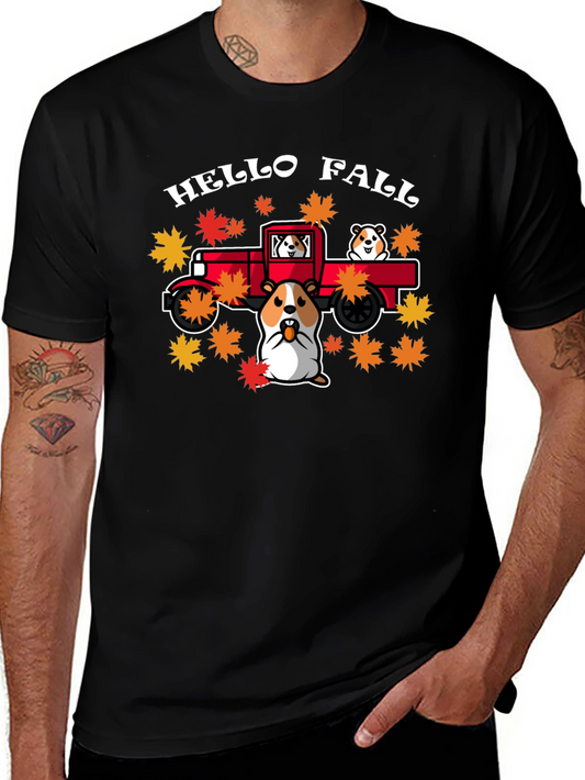 Hello Fall Hamster Truck T-Shirt