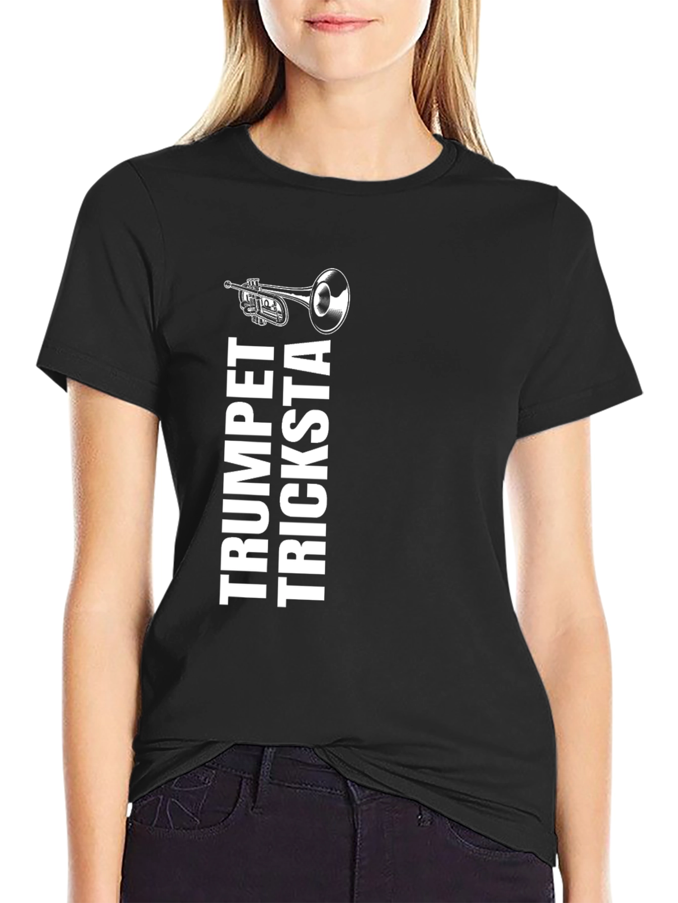 Trumpet Tricksta Black Graphic Tee